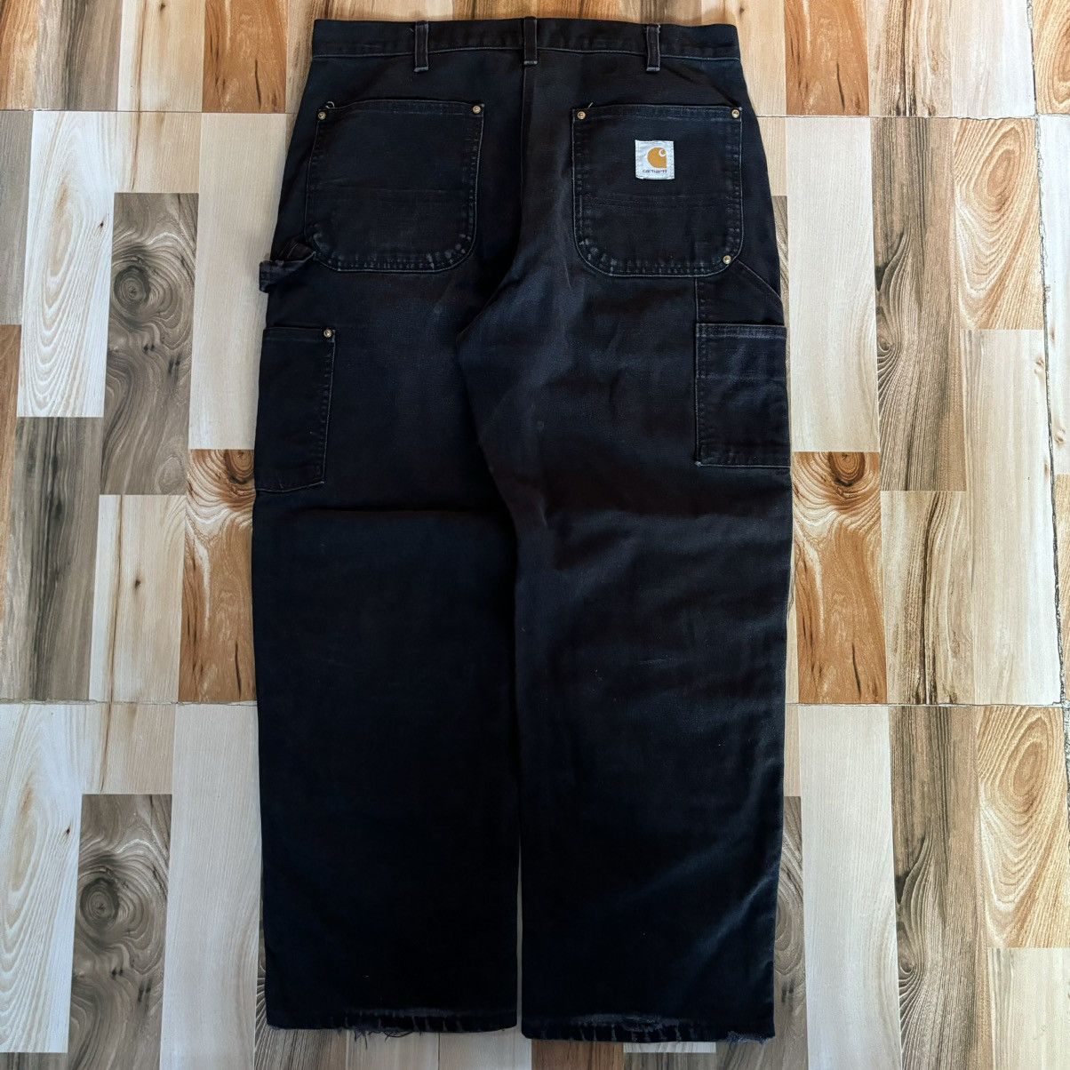 Carhartt Crazy Faded Carhartt Double Knee B01 BLK Size US 34 / EU 50 - 7 Thumbnail