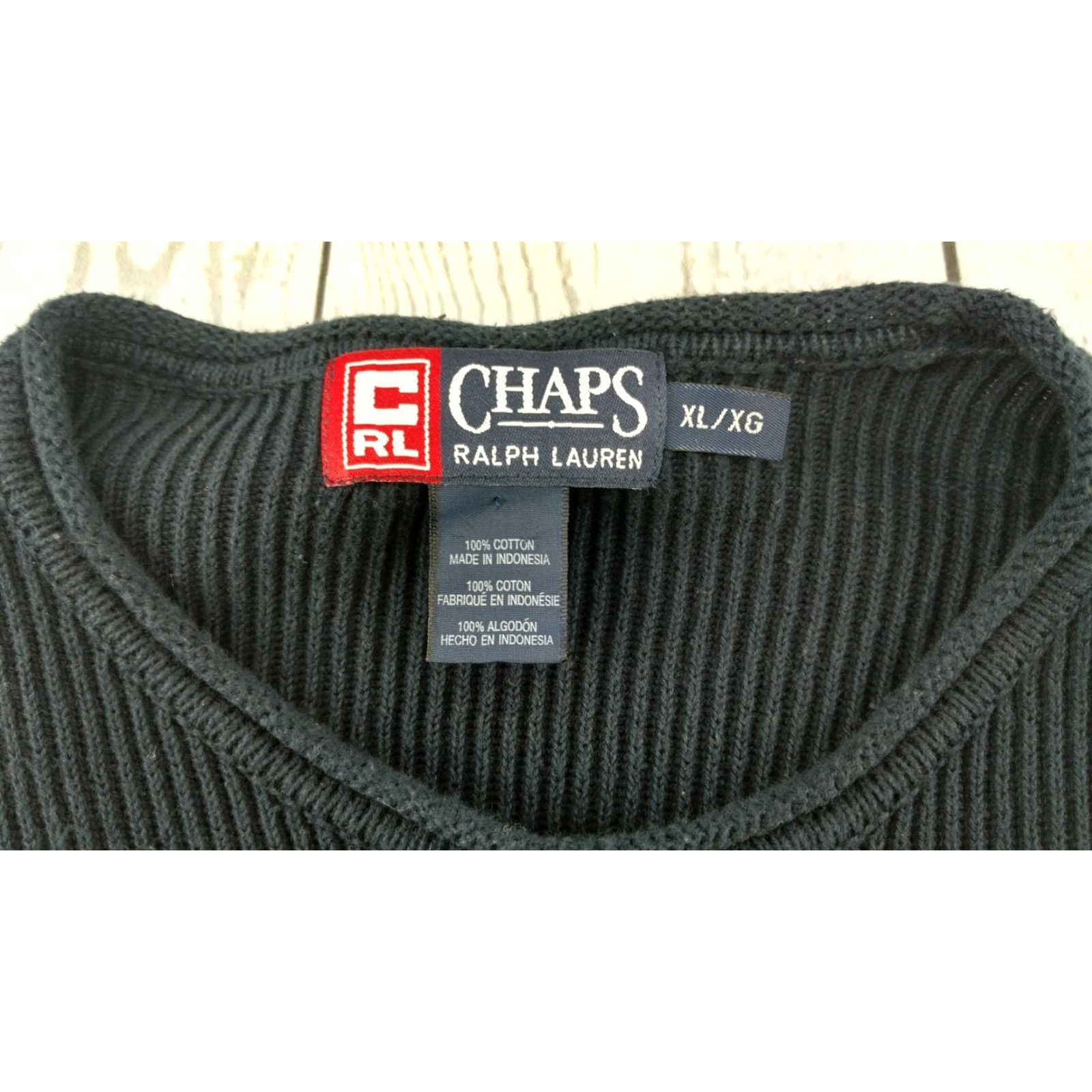 Chaps CHAPS by Ralph Lauren Mens XL Navy & RED Stripe Sweater Crew Neck Size US XL / EU 56 / 4 - 6 Thumbnail