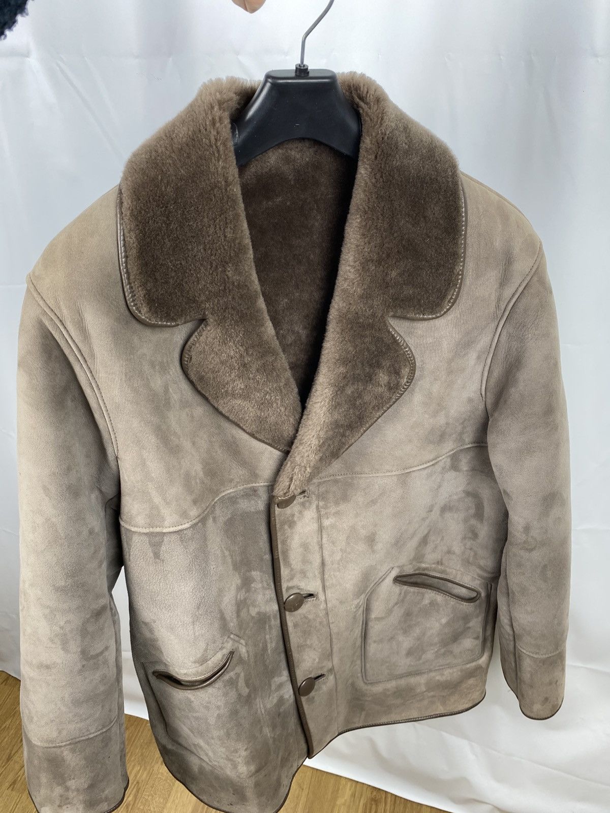 Vintage Lakeland Vintage Sheepskin Coat Men Real Shearling size 52 Size US L / EU 52-54 / 3 - 8 Thumbnail