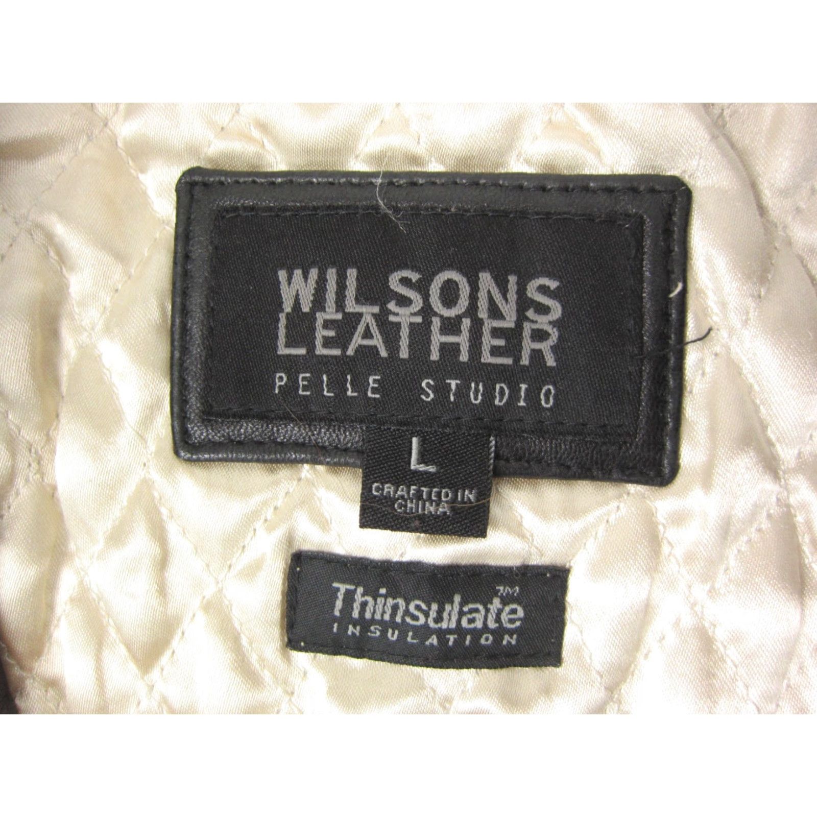 Vintage VINTAGE Wilsons Leather Jacket Womens Large Black Thinsulate Pelle Studio 90s Size L / US 10 / IT 46 - 4 Thumbnail