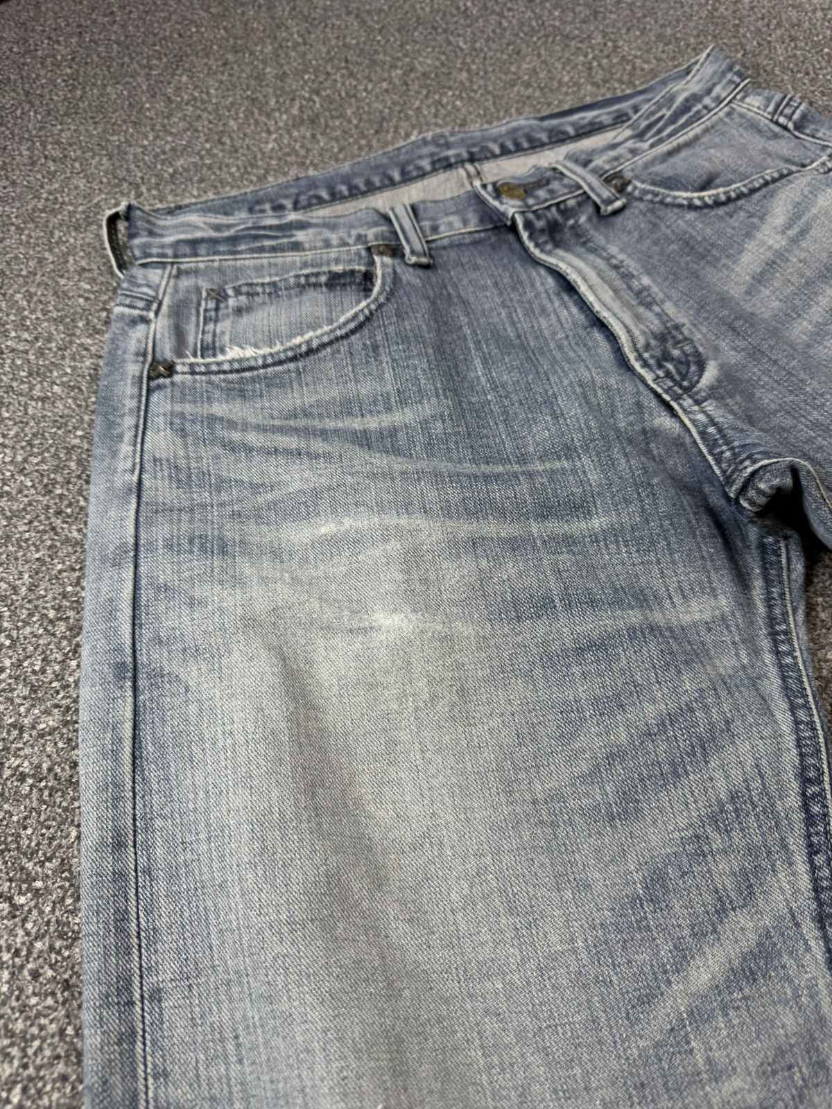 Lee × Number (N)ine Vintage 90s Japanese Denim Lee Distressed Faded Wash Jeans Size US 33 - 4 Thumbnail