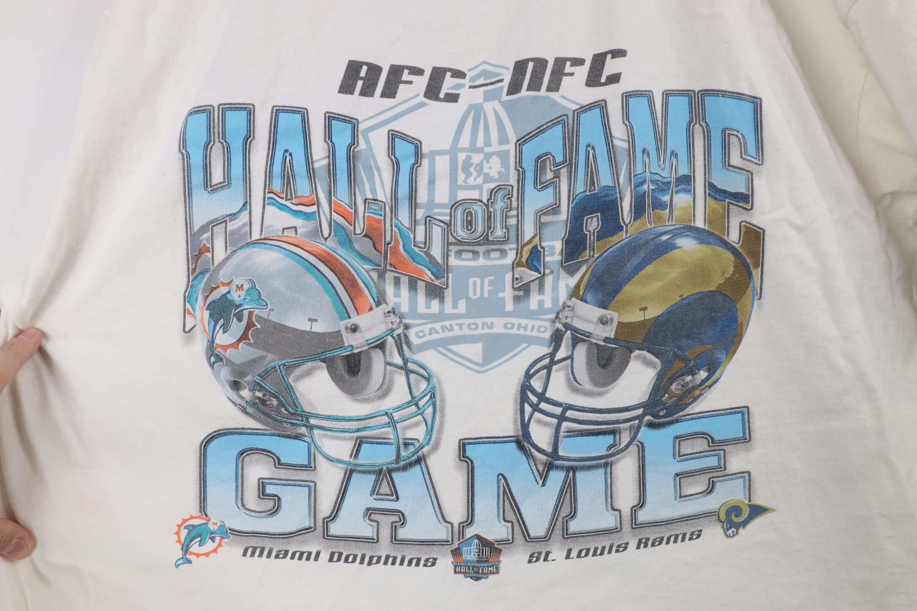 Reebok × Vintage Vintage Y2K Reebok Game Miami Dolphins St Louis Rams T-Shirt Size US XL / EU 56 / 4 - 4 Thumbnail