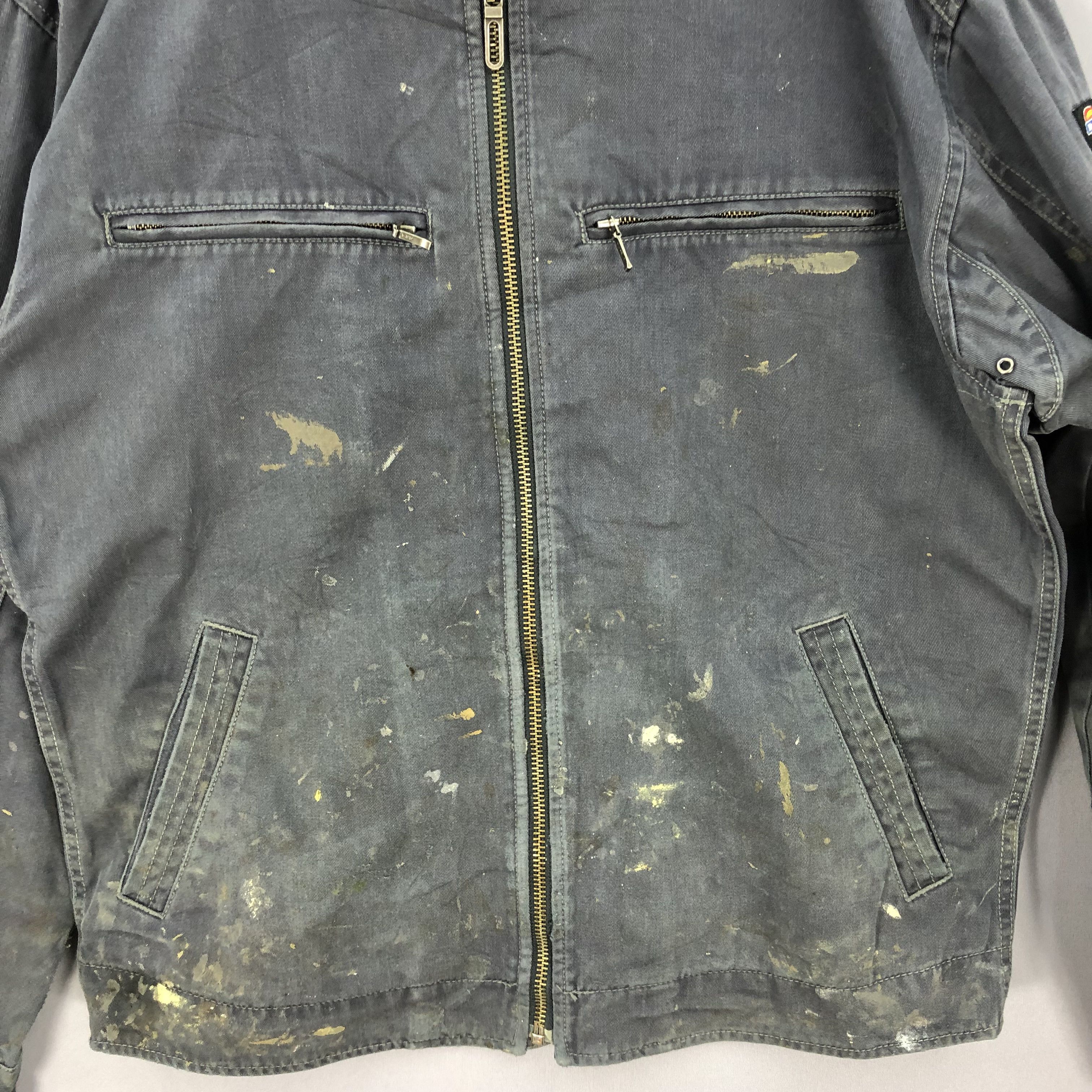 Dickies × Vintage Vintage 90s Dirty Dickies Zipper Workers Jacket Size US L / EU 52-54 / 3 - 4 Thumbnail