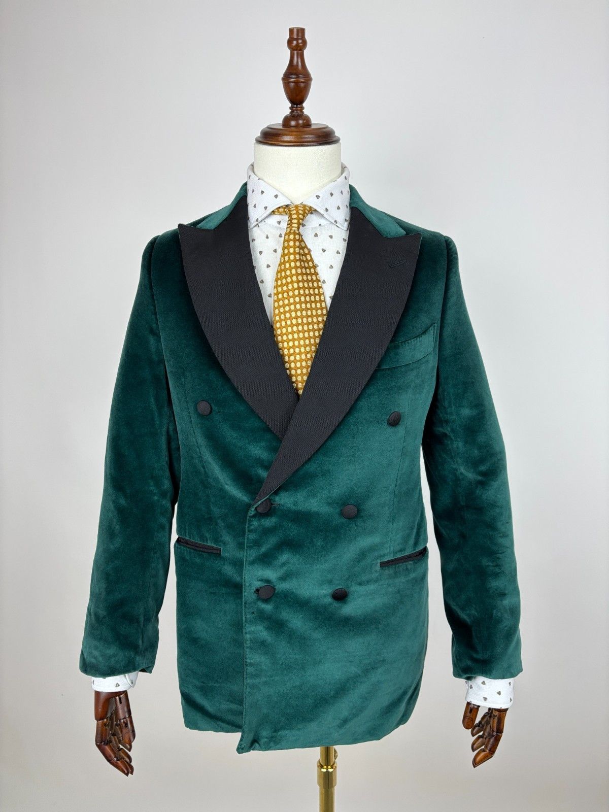 Alfred Dunhill Dunhill London Velvet Double Breasted Blazer Smoking Size 40R - 1 Thumbnail