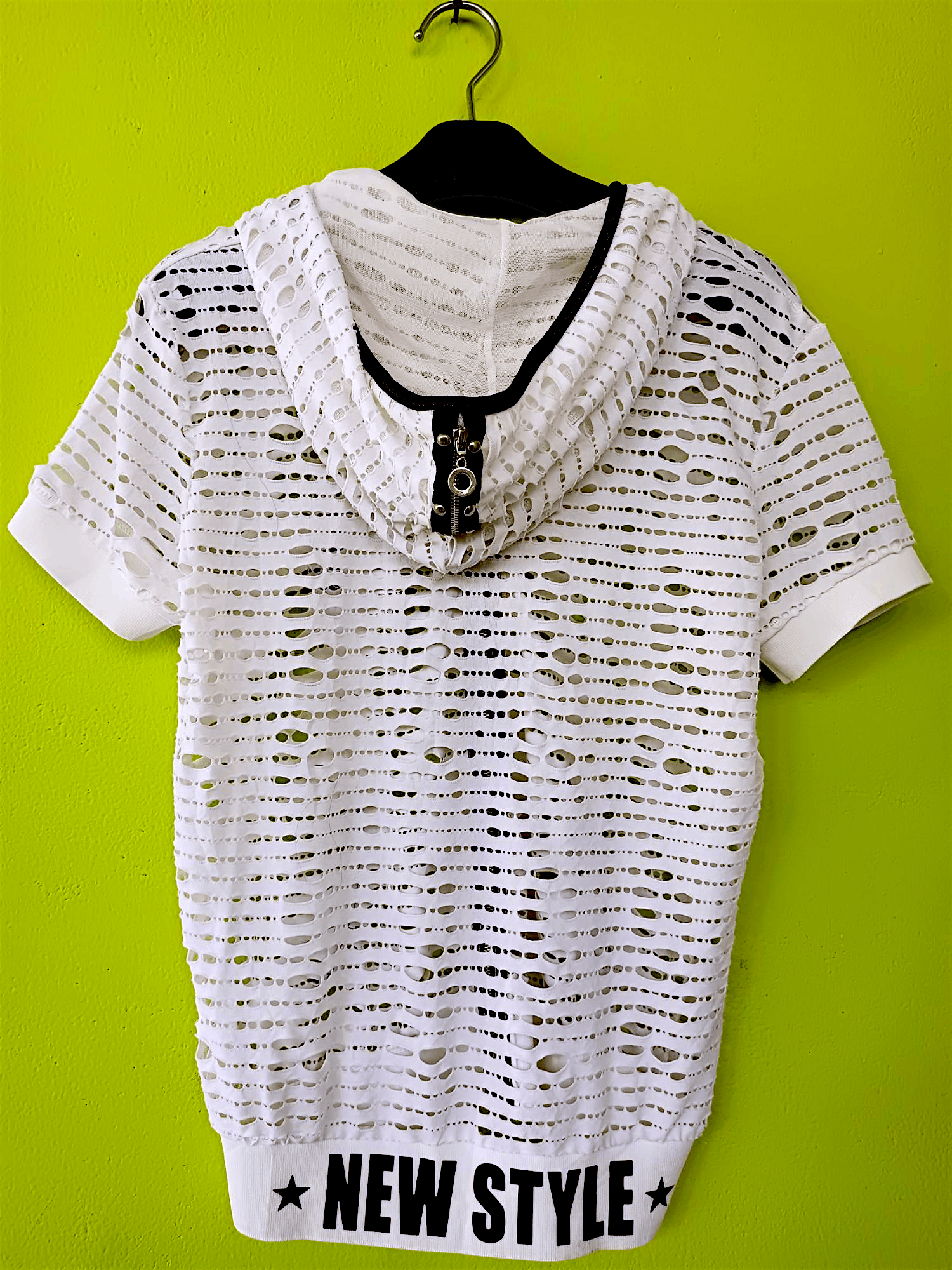 Other Distressed Shirt punk style OVER GIRL Mesh Zip Hoodie Size US L / EU 52-54 / 3 - 10 Thumbnail