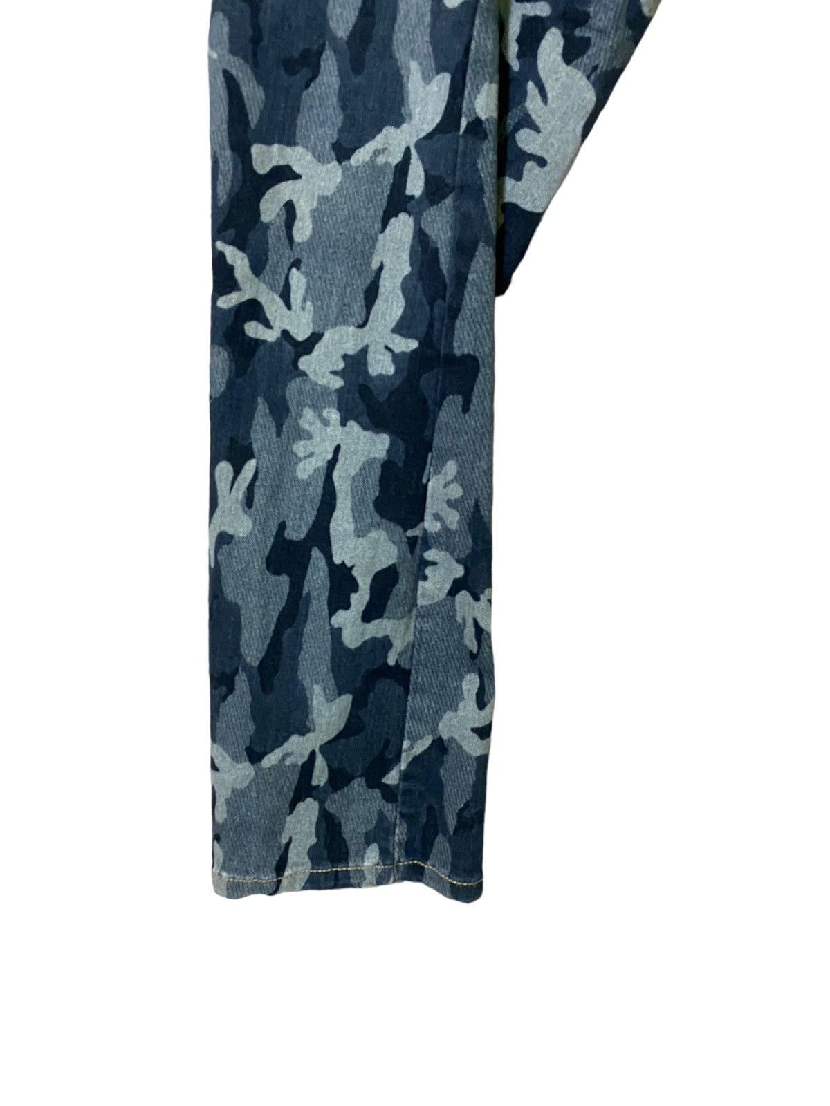 Japanese Brand Bit Blue Double Waist Camo style Baggy Denim Size US 32 / EU 48 - 16 Thumbnail