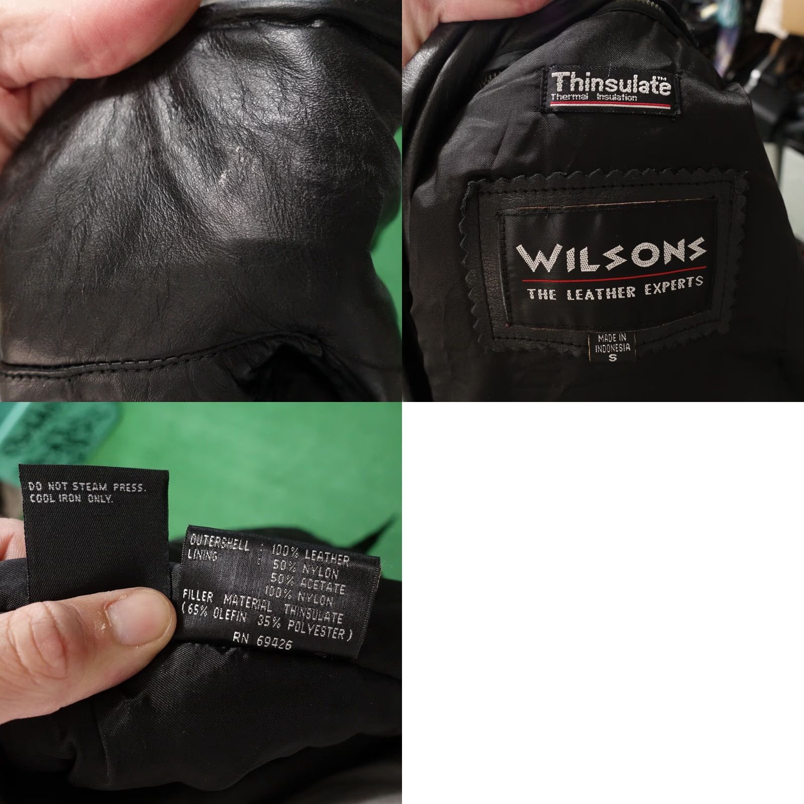 Vintage VINTAGE Wilsons Leather Women Coat Trench Size S Small Black 24.5" Pit-to-Pit 48" Length Mens Womens Girls Boys? Size S / US 4 / IT 40 - 8 Thumbnail