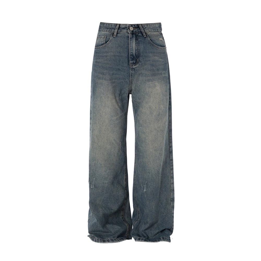 Japanese Brand × Jean American men's straight-leg distressed washed denim trousers Size US 32 / EU 48 - 1 Thumbnail