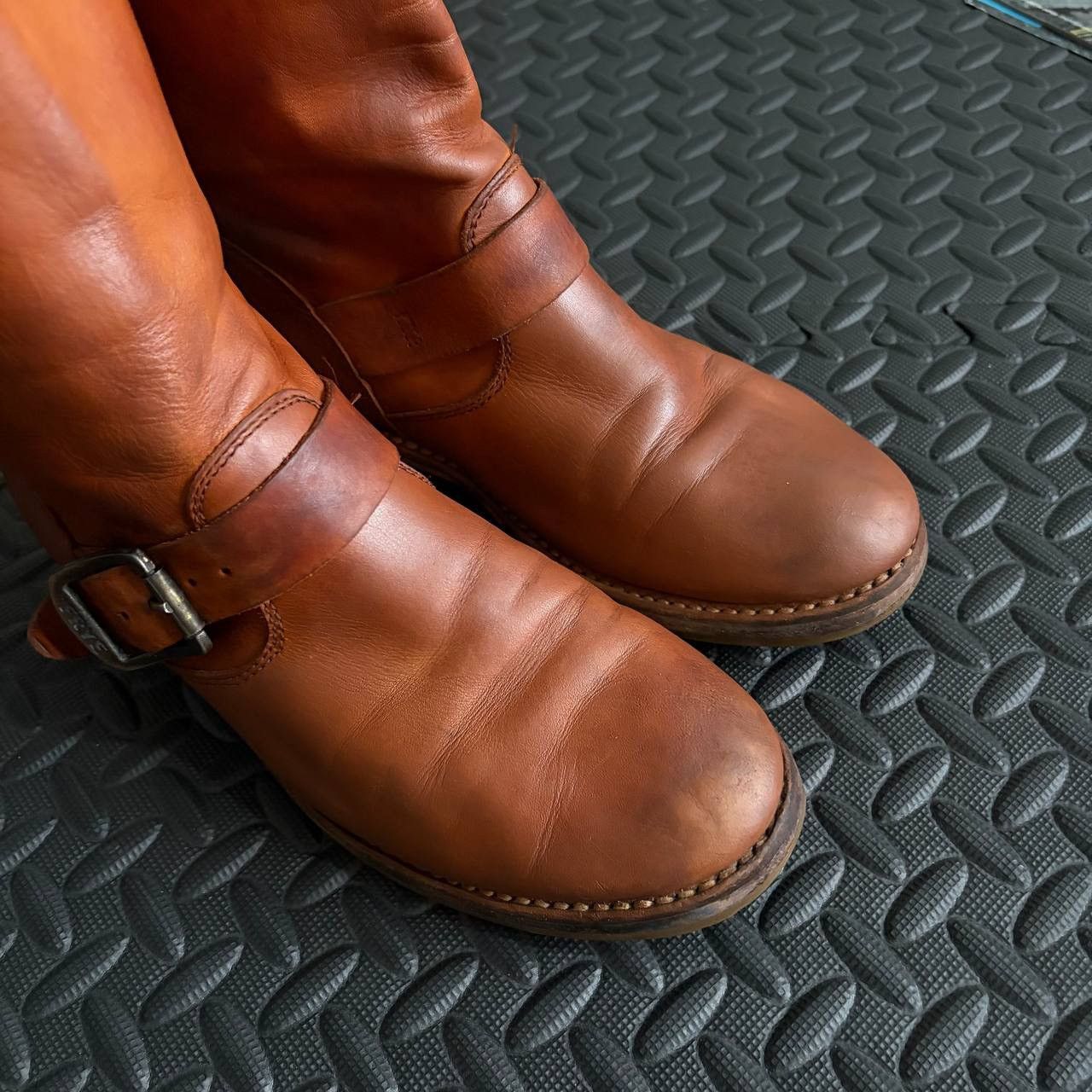 Frye Frye Engineer Boots Brown Leather Size US 6.5 / EU 39-40 - 4 Thumbnail
