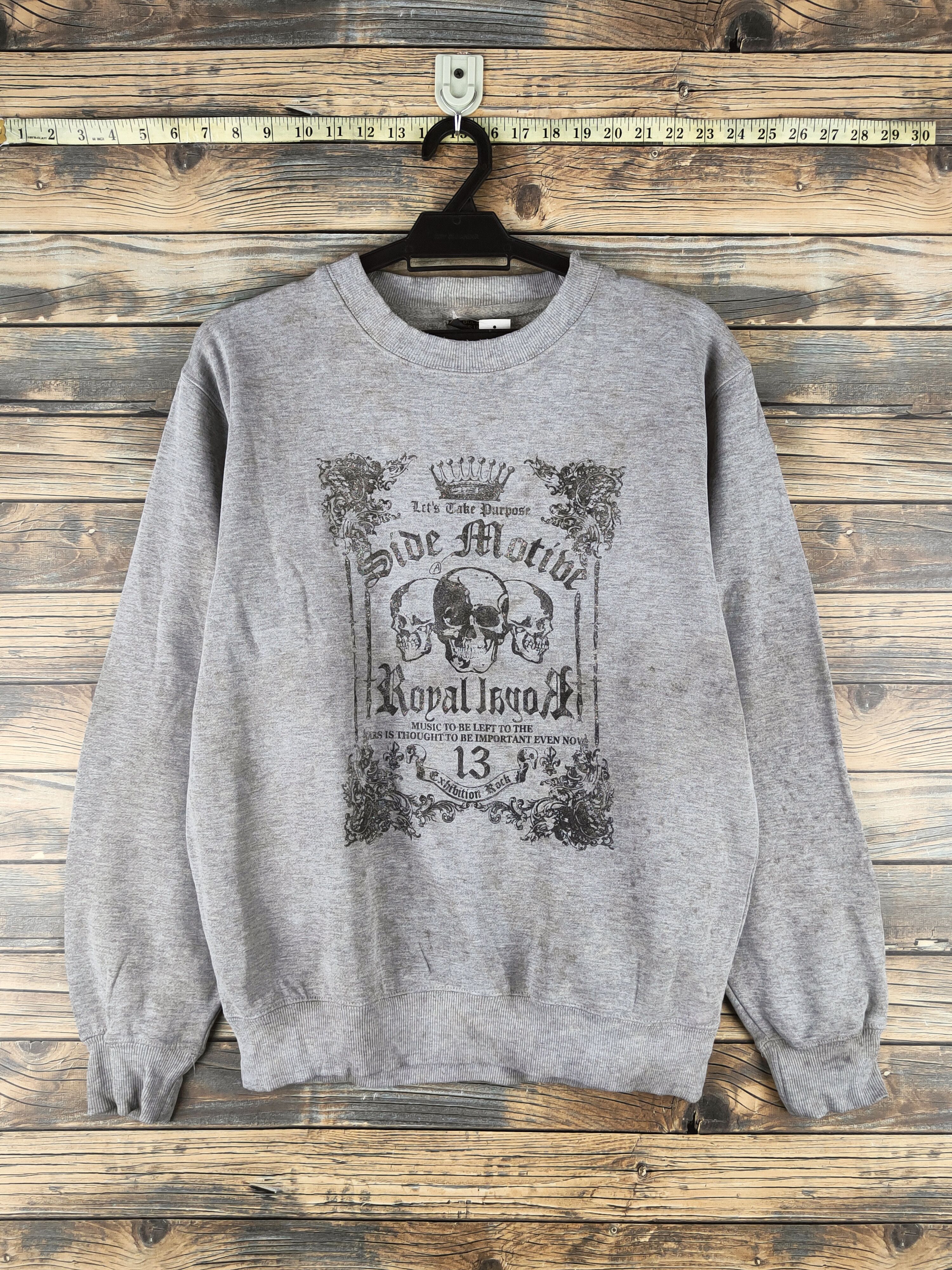 Japanese Brand DL Gold Experience Skull Gray Sweatshirts #46-203 Size US M / EU 48-50 / 2 - 1 Thumbnail