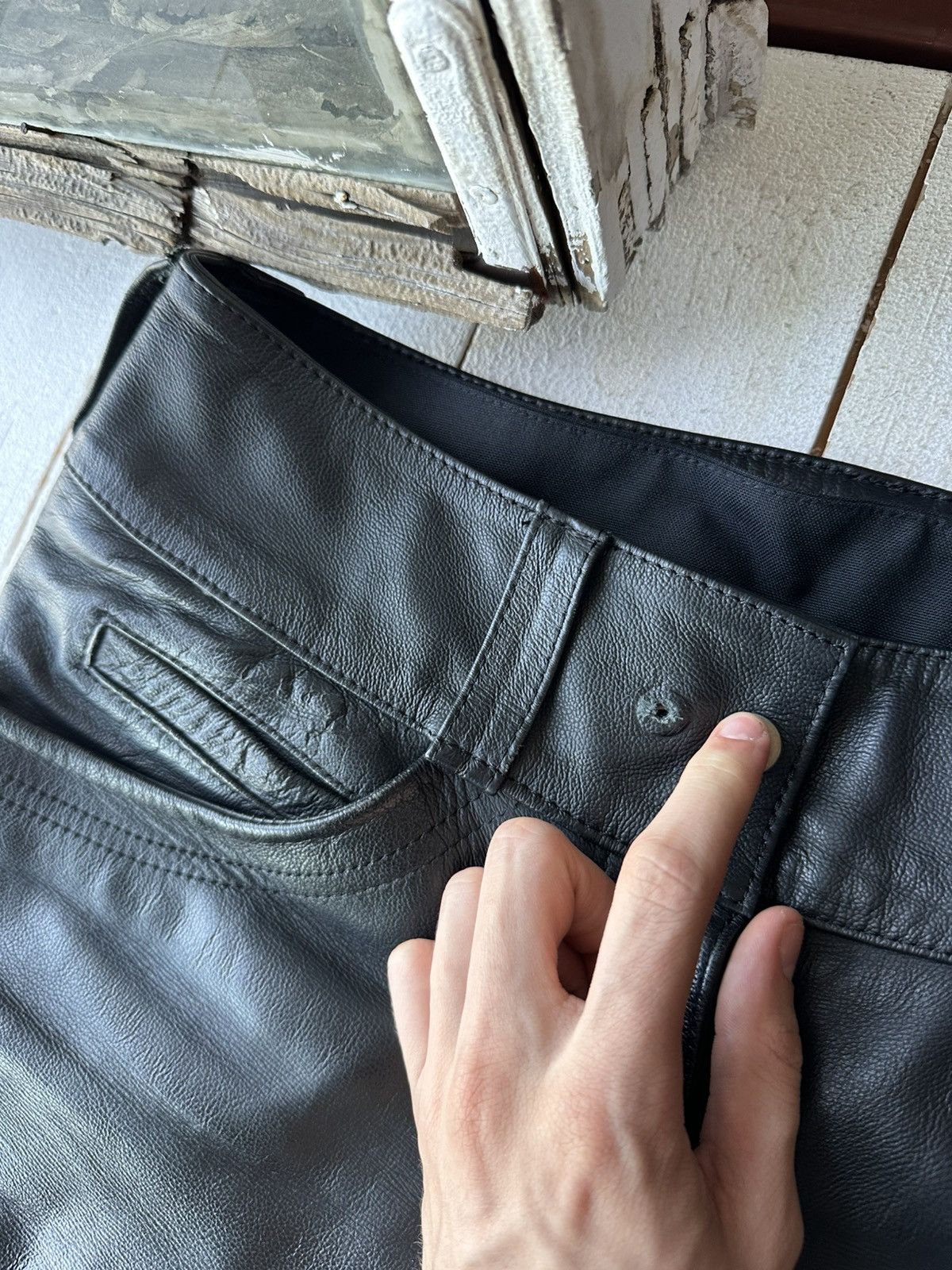 Leather HELD 🚨 LEATHER PANTS RACING VNTG Cowboy Biker Leather Pants Size US 32 / EU 48 - 7 Thumbnail