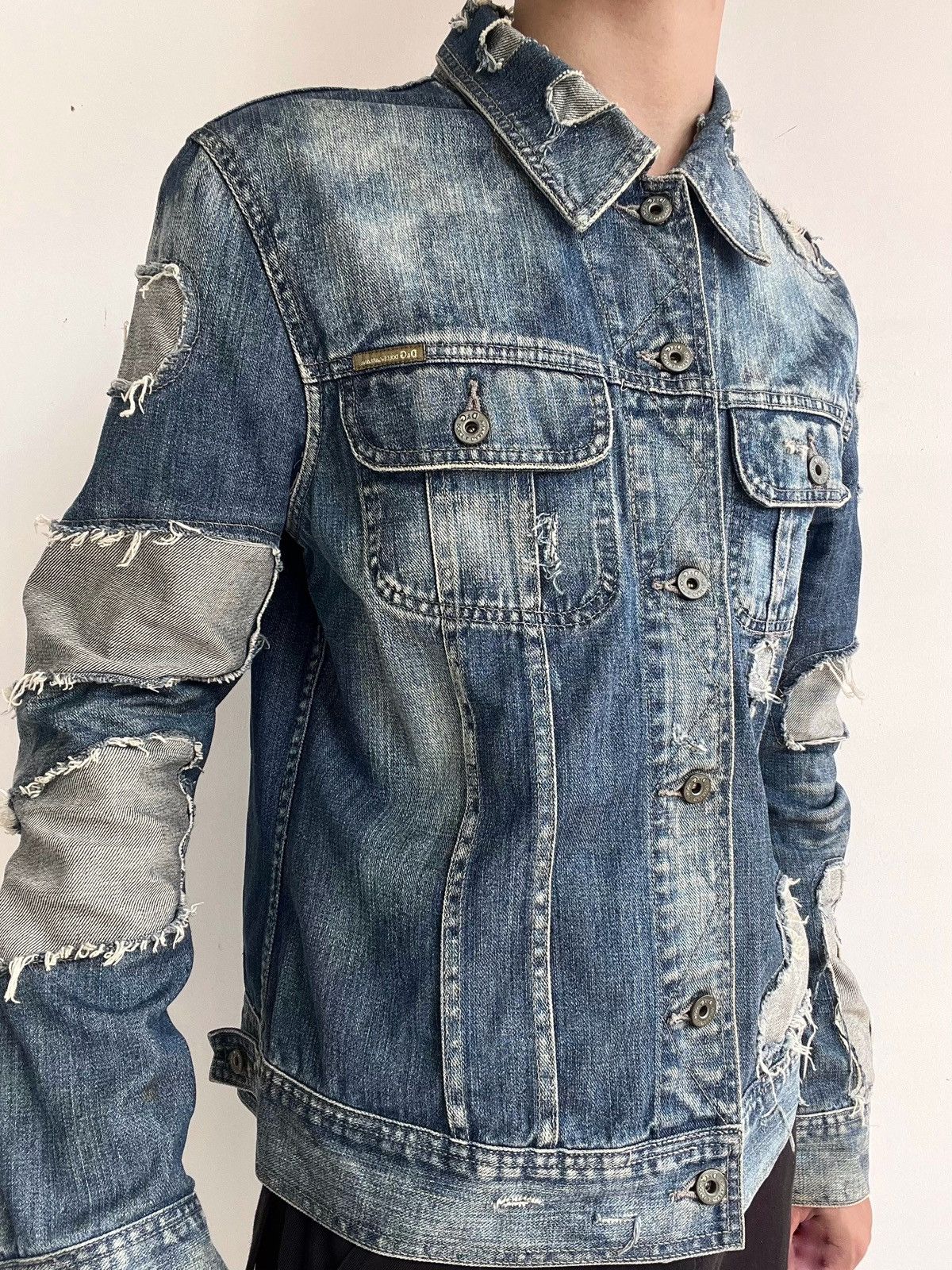 Dolce & Gabbana AW04 Dolce&Gabbana Reconstructed Denim Jacket Size US L / EU 52-54 / 3 - 2 Thumbnail