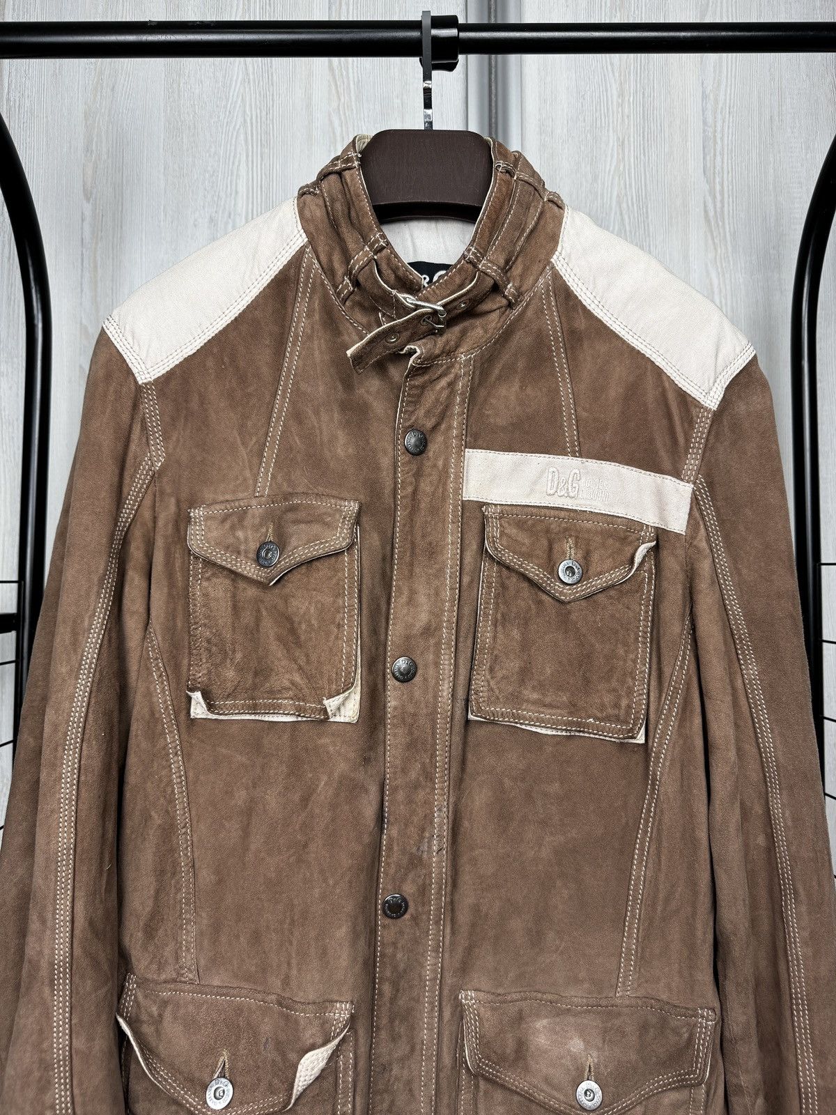 Dolce & Gabbana Dolce & Gabbana Leader SS05 lambskin suede leather jacket Size US L / EU 52-54 / 3 - 3 Thumbnail