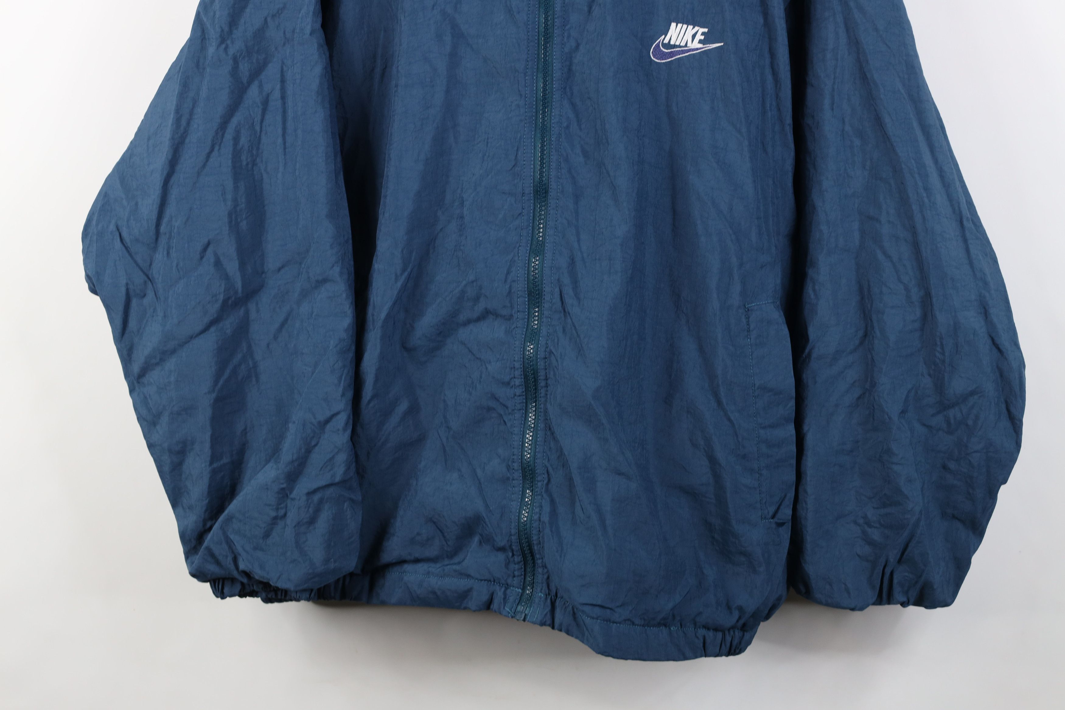 Nike Vintage 90s Nike Travis Scott Mini Swoosh Hooded Jacket Size US L / EU 52-54 / 3 - 3 Thumbnail