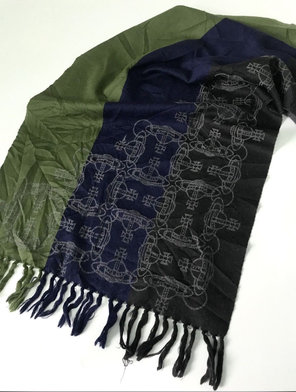 Vivienne Westwood TAX FREE 🇺🇸 Vintage viviene westwood man logo scarf Size ONE SIZE - 4 Thumbnail