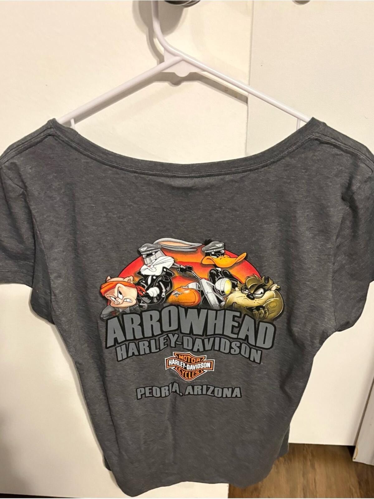 Harley Davidson Harley-Davidson Peoria AZ Charcoal Looney Tunes tee Size L / US 10 / IT 46 - 2 Thumbnail