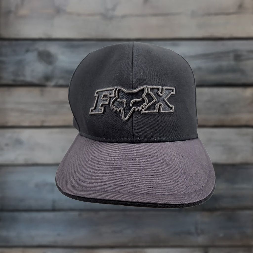 Vintage Fox Embroidered Snapback Cap Hat Black Size ONE SIZE - 1 Thumbnail