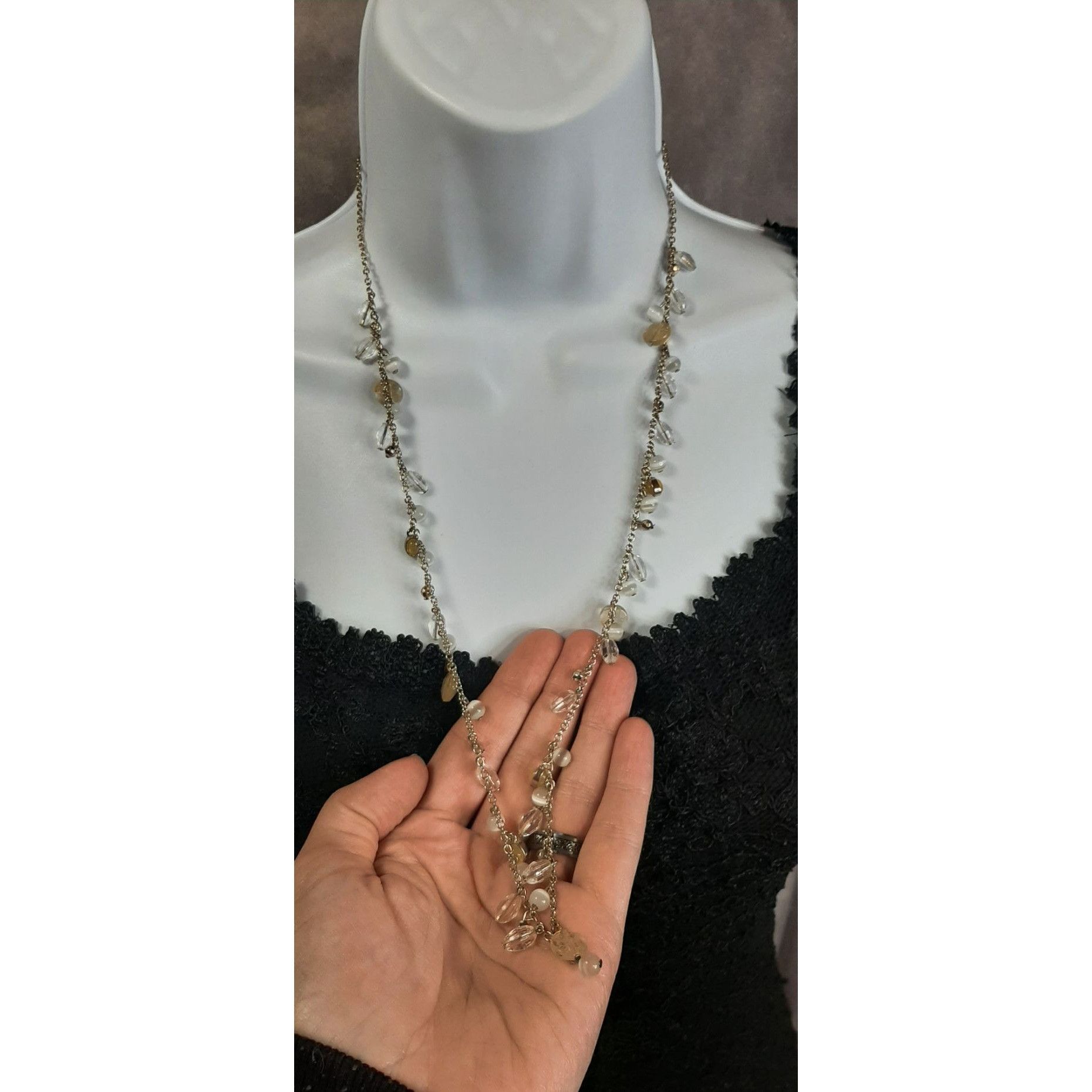 Banana Republic Preppy Banana Republic Silver Tone Charm Necklace Size ONE SIZE - 2 Thumbnail