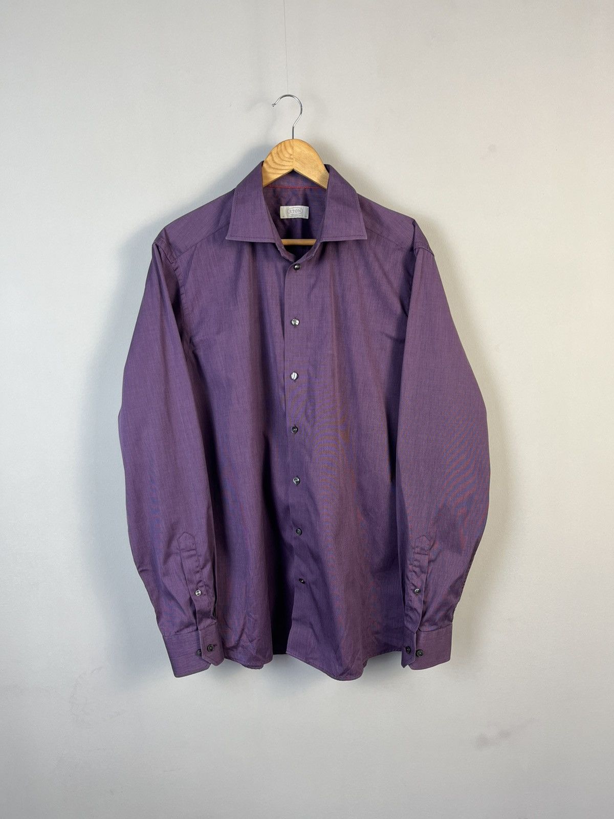 Eton Eton Luxury Classic Basic Cotton Long Sleeve Shirt Size US XL / EU 56 / 4 - 1 Thumbnail