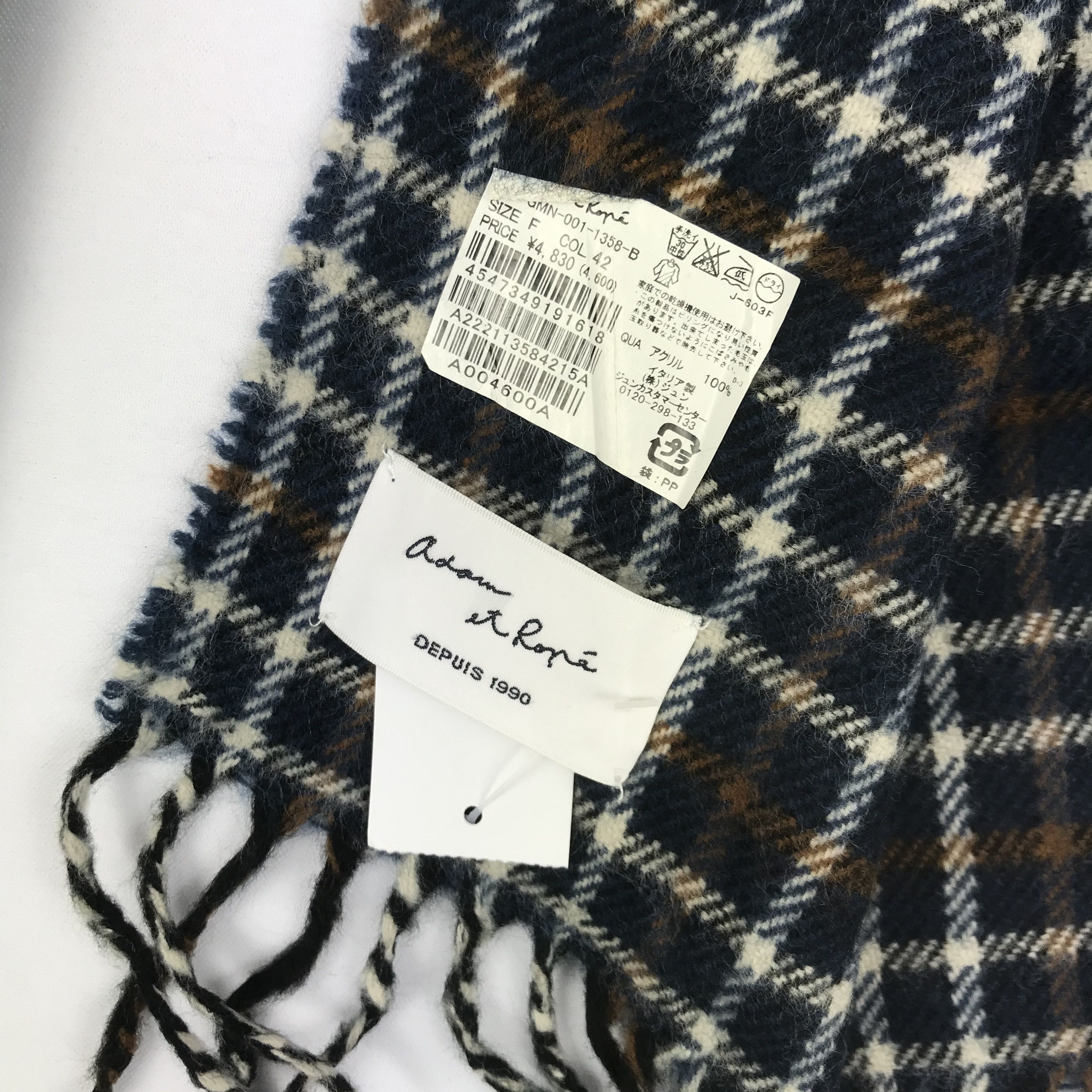 Vintage Vintage Adam et Rope Scarf Muffler Wool Cashmere Scarves Size ONE SIZE - 5 Thumbnail