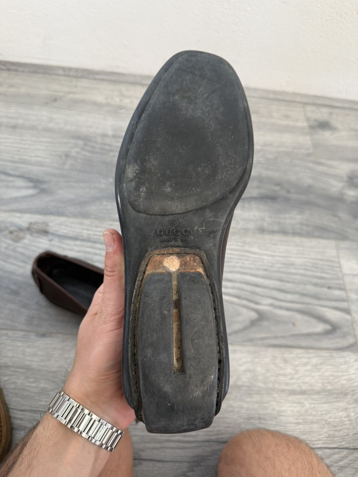 Gucci Classic Brown Leather Horsebit Loafers Size US 9 / EU 42 - 9 Thumbnail