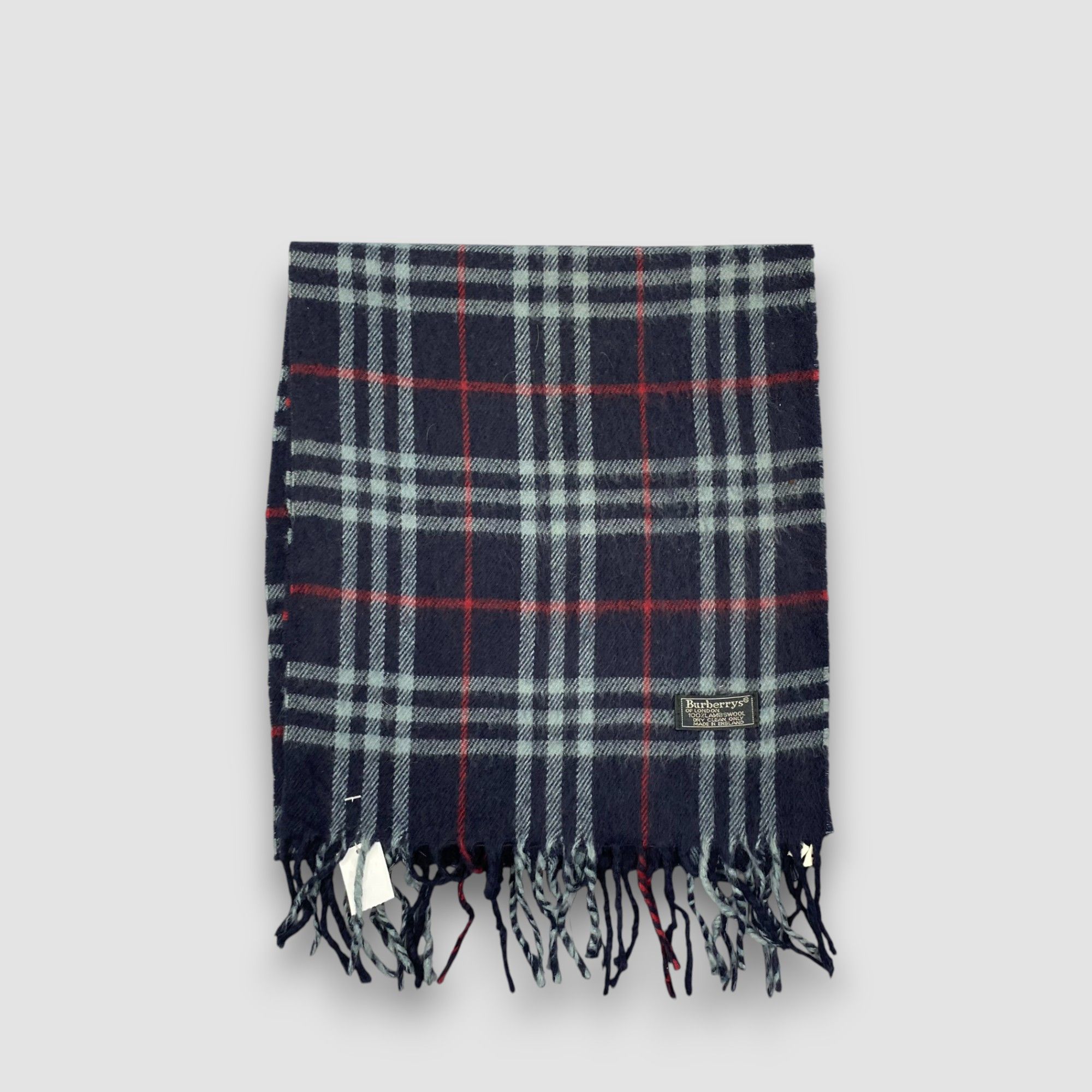 Burberry Vintage Burberry Scarf Muffler Wool Nova Check Fringe Scarve Size ONE SIZE - 2 Thumbnail