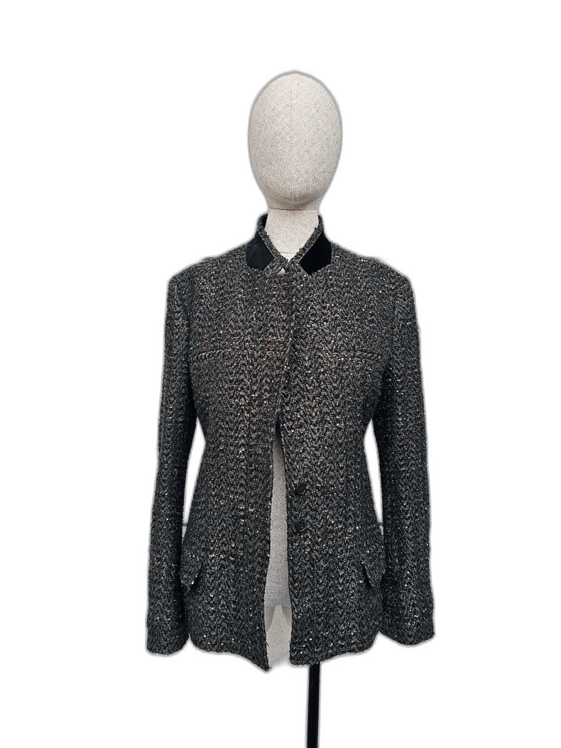 Haider Ackermann Haider Ackermann Women's Tweed Jacket with Sequins Size M / US 6-8 / IT 42-44 - 1 Thumbnail