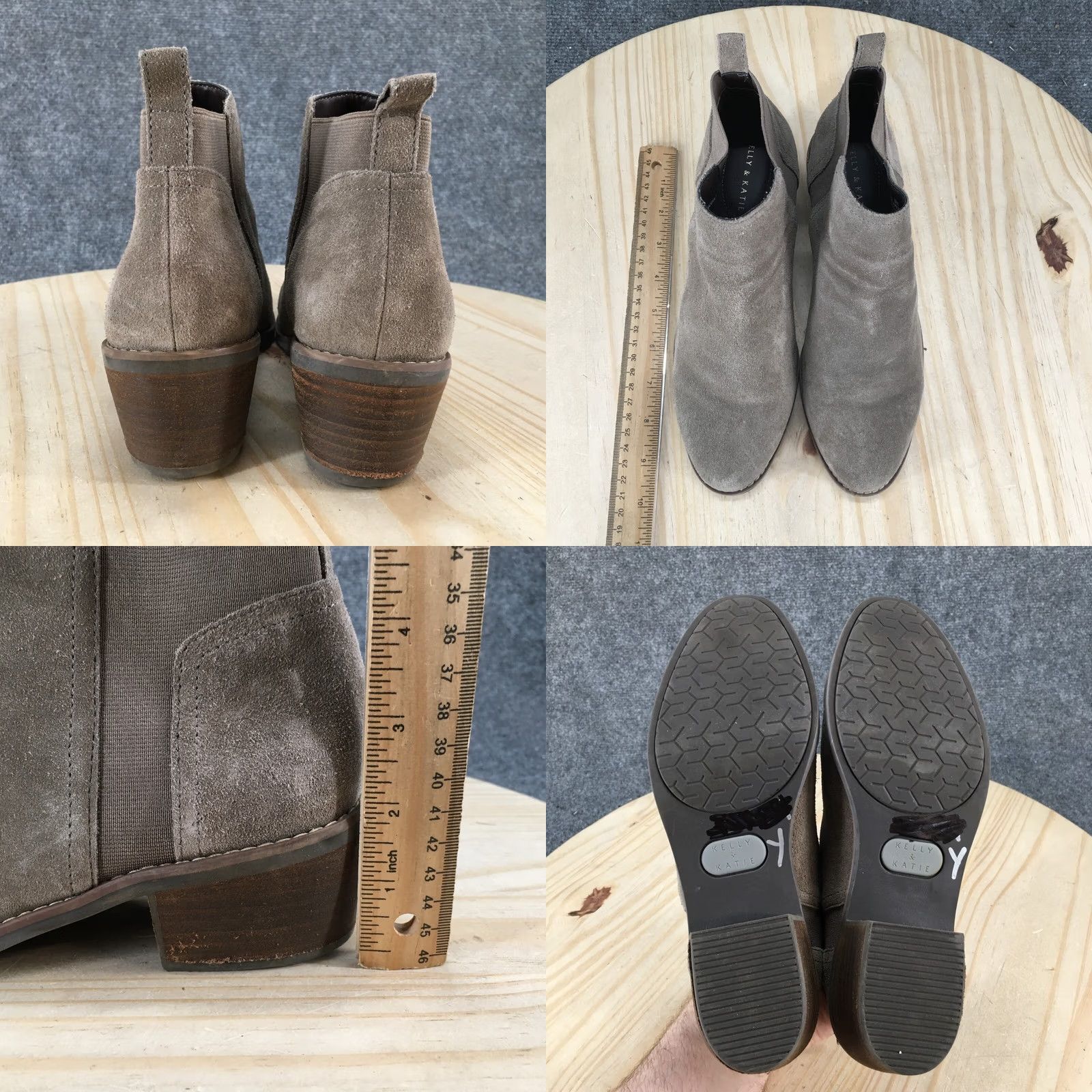 Vintage Kelly & Katie Boots Womens 8M Zora Chelsea Brown Pull On Ankle Block Casual Shoes Size M / US 6-8 / IT 42-44 - 8 Thumbnail