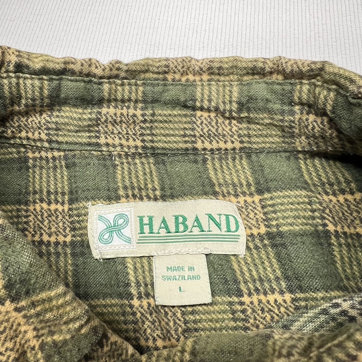 Haband × Vintage VTG Haband Flannel Shirt Green Plaid Button Up Pearl Snap Size US L / EU 52-54 / 3 - 5 Thumbnail