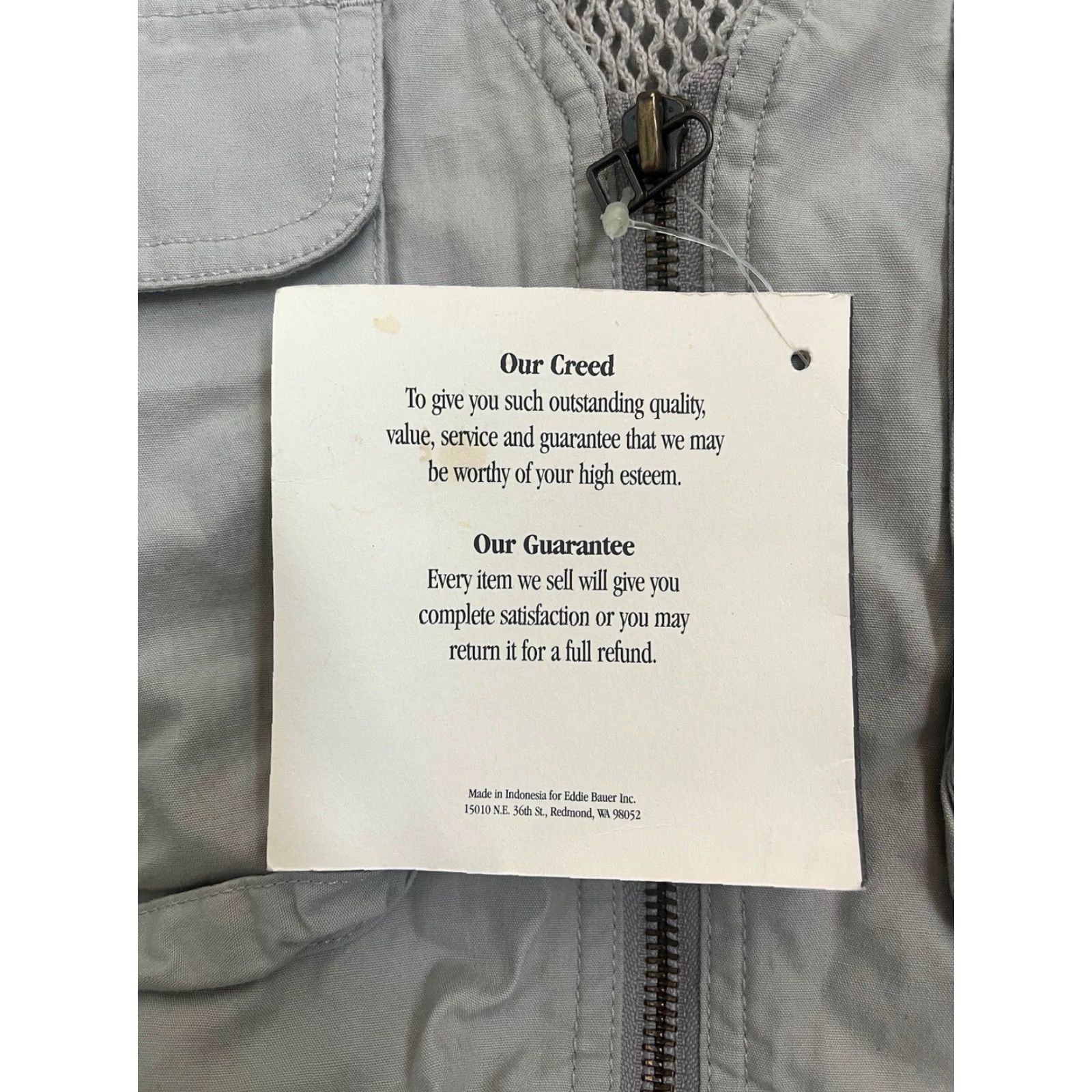 Eddie Bauer VINTAGE Eddie Bauer Vest Mens S Beige Cotton 90s Deadstock NWT Lightweight Canvas 100% Cotton Teflon 30.5" Long 22.5" Across Size US S / EU 44-46 / 1 - 6 Thumbnail