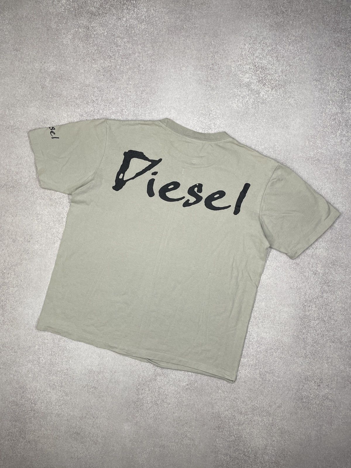 Diesel Vintage Diese Big Double Logo T Shirt Grey Size L Size US L / EU 52-54 / 3 - 7 Thumbnail