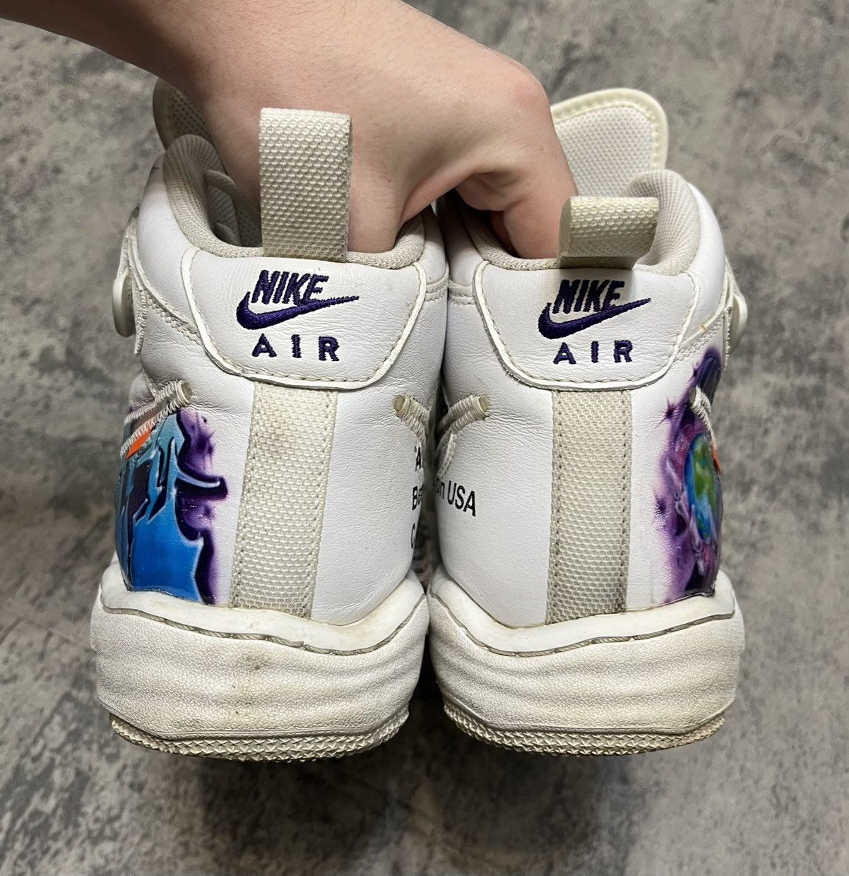 Nike × Off-White Off White x Nike Air Force 1 Mid Graffiti Sneakers Size US 11.5 / EU 44-45 - 6 Thumbnail