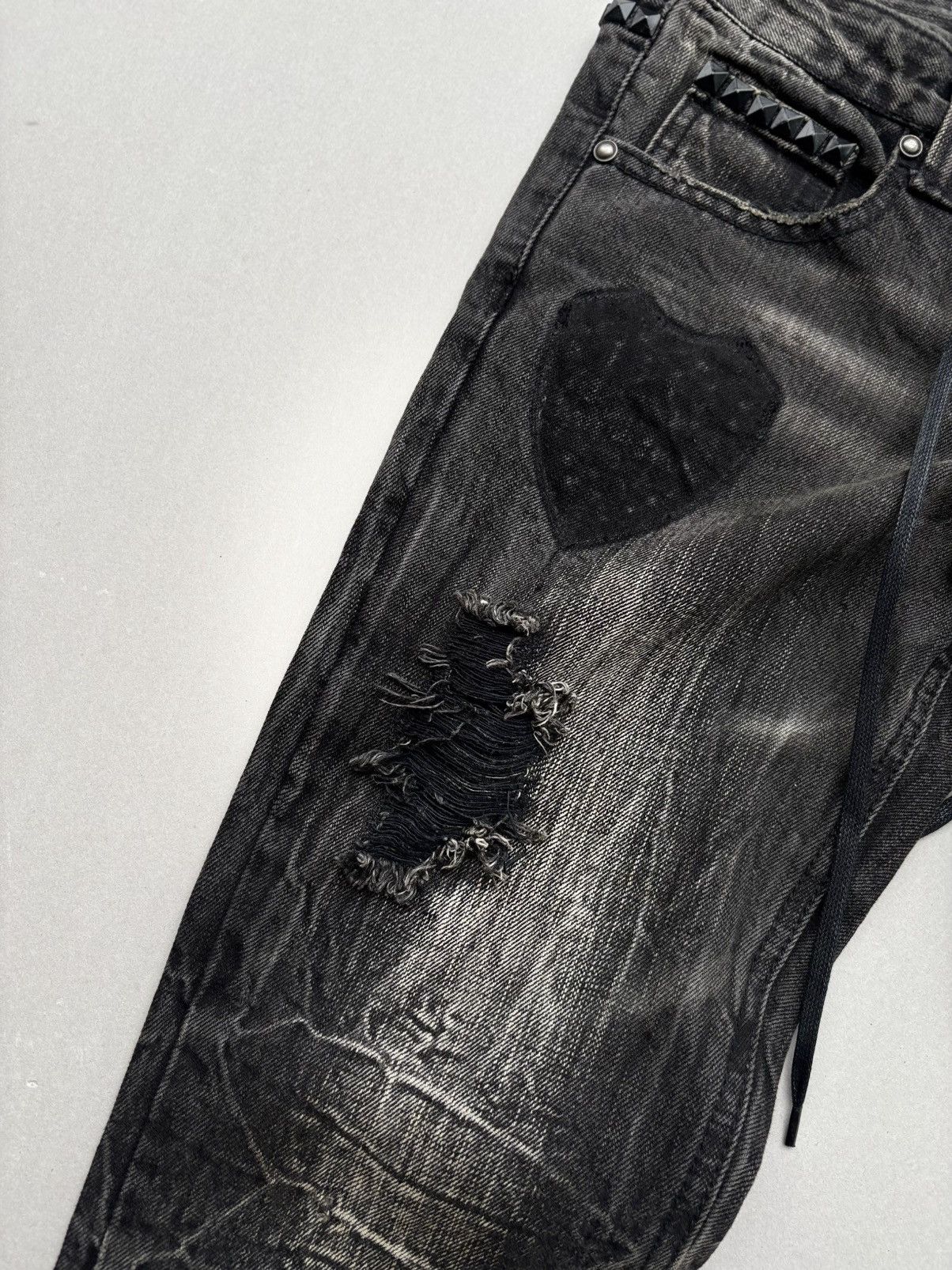 Japanese Brand BUZZSPUNKY lace up flare jeans Size US 28 / EU 44 - 5 Thumbnail