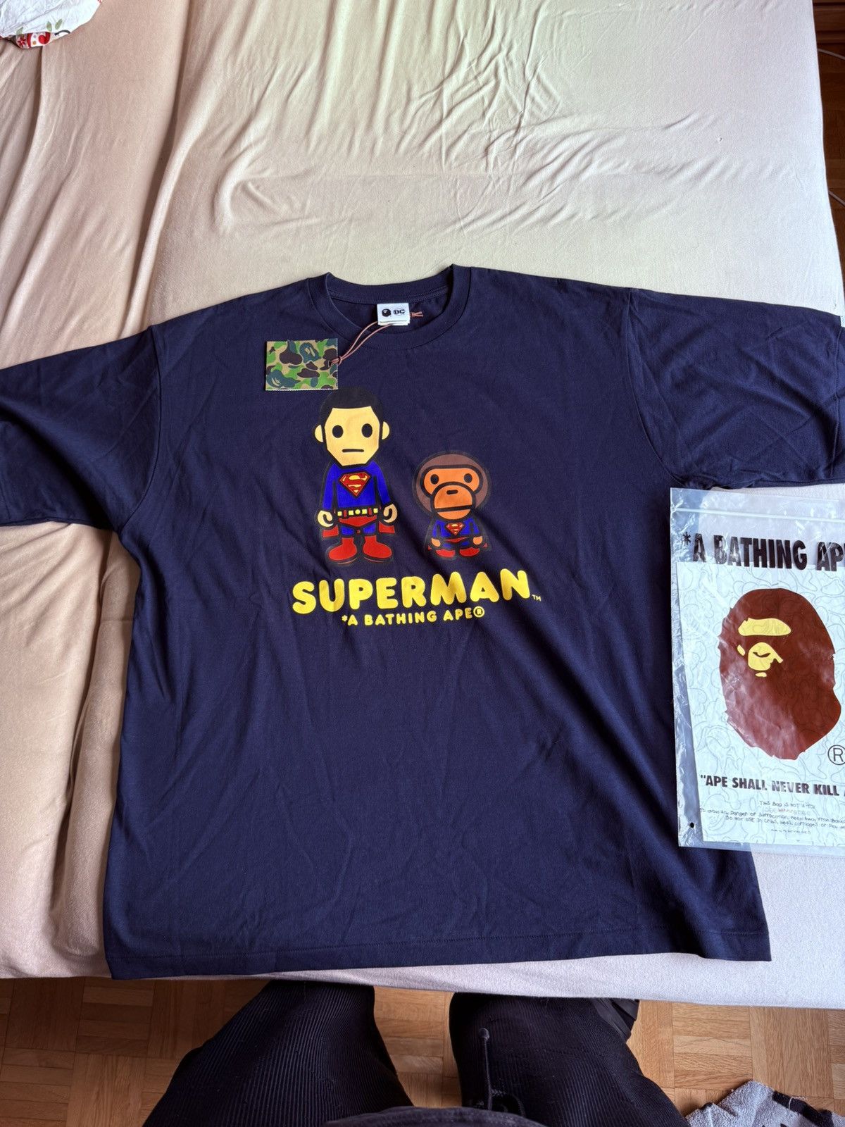 Bape × DC Comics 2XL BAPE x DC Baby Milo Superman navy relaxed fit Size US XXL / EU 58 / 5 - 1 Thumbnail