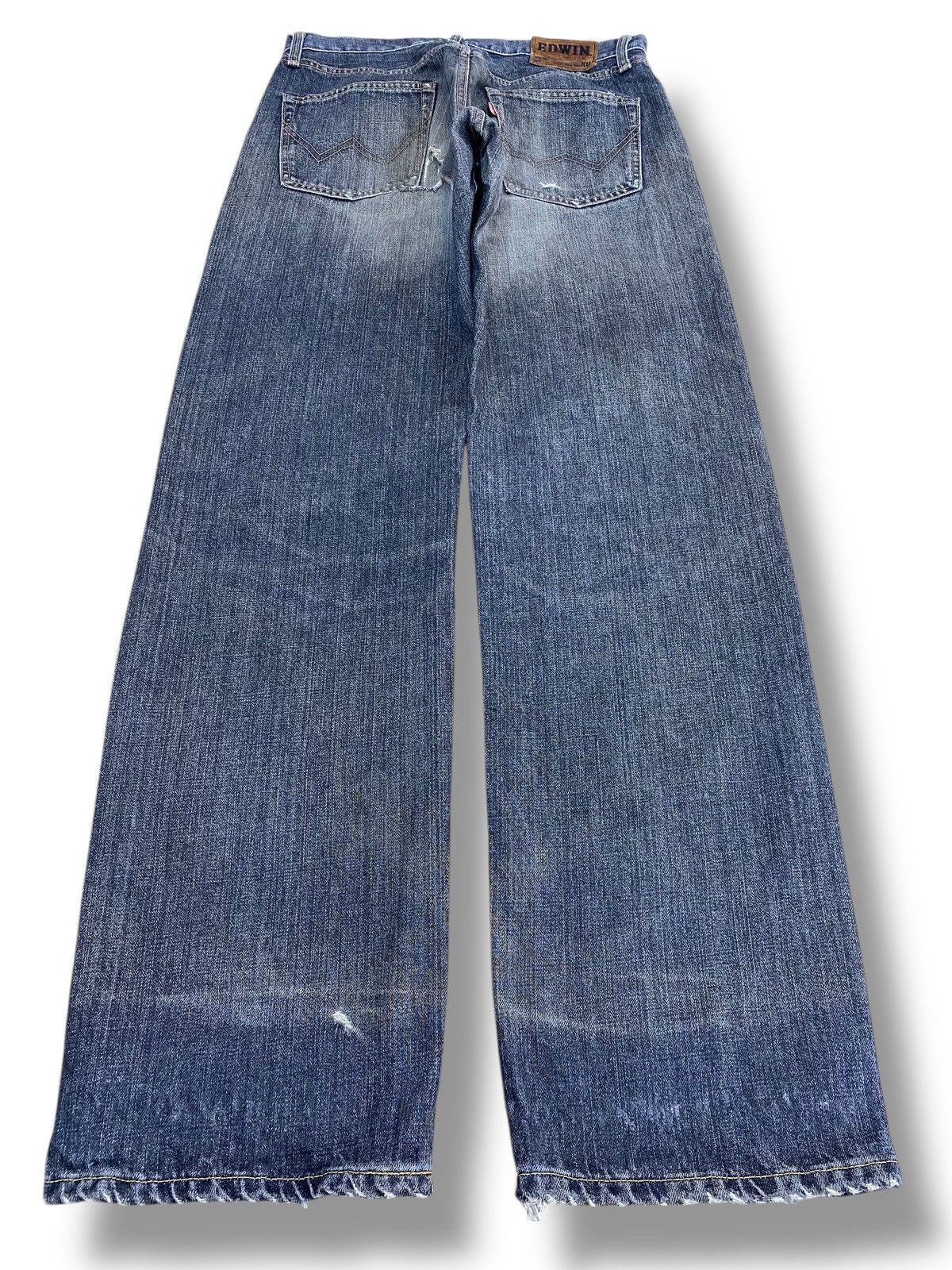 Edwin Edwin Faded Wash Ripped Style Loose Jeans Size US 30 / EU 46 - 3 Thumbnail