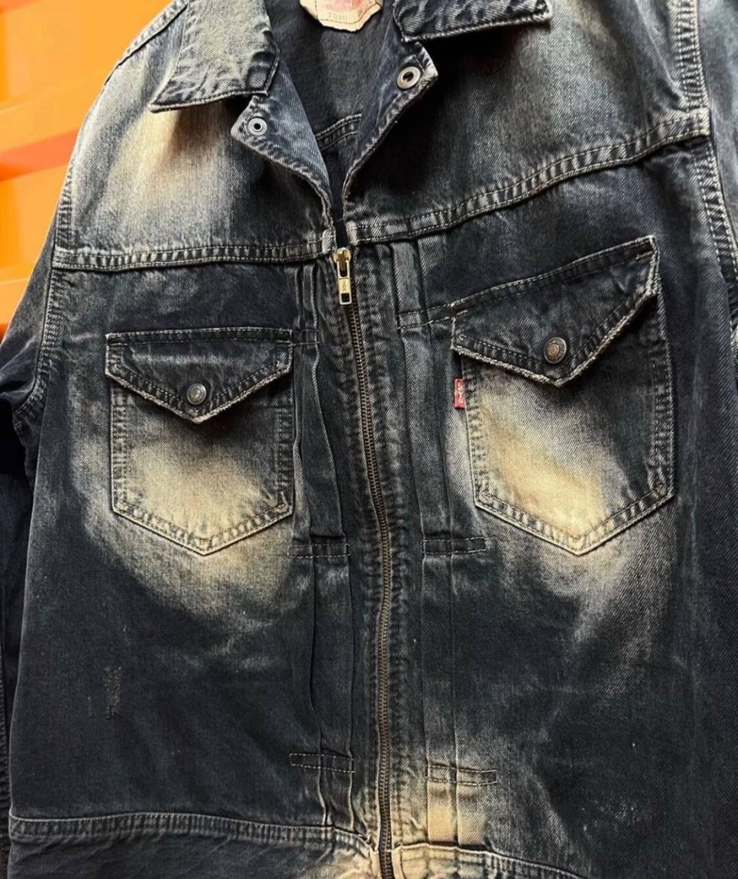 Levi's Acid Wash Full Zip Vintage Levi’s Denim Jacket Size US L / EU 52-54 / 3 - 3 Thumbnail