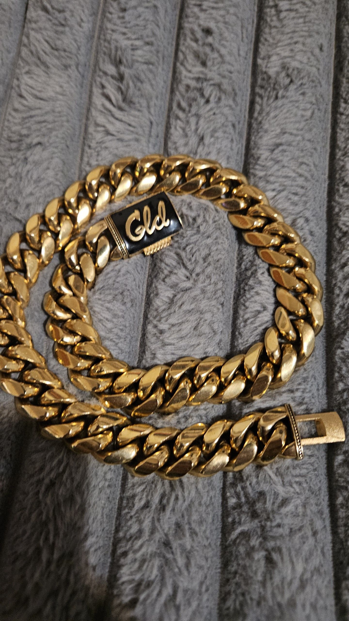Other Huge 18mm Gold Plated Diamond Cut GLD Cuban Chain 20in Size ONE SIZE - 1 Thumbnail