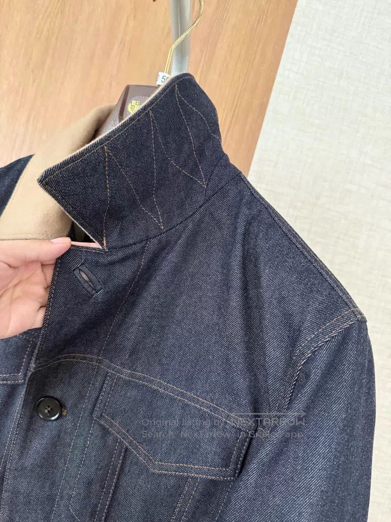 Loro Piana Loro Piana Cashmere Denim Jacket Size US L / EU 52-54 / 3 - 9 Thumbnail