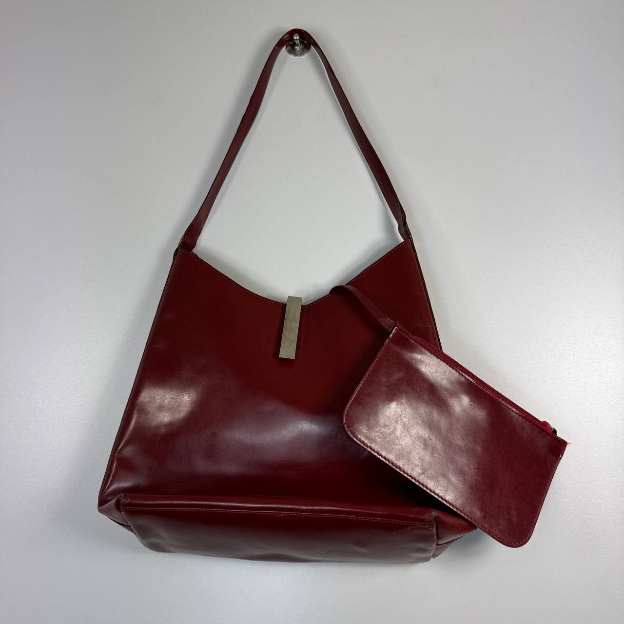 Gucci Gucci Red Leather Shoulder Bag Vintage Size ONE SIZE - 1 Thumbnail