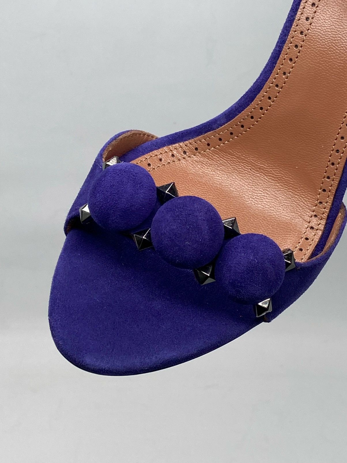 Alaia Alaia Bombe 90 Studded Suede Leather Sandals size 36.5 Size US 6.5 / IT 36.5 - 8 Thumbnail