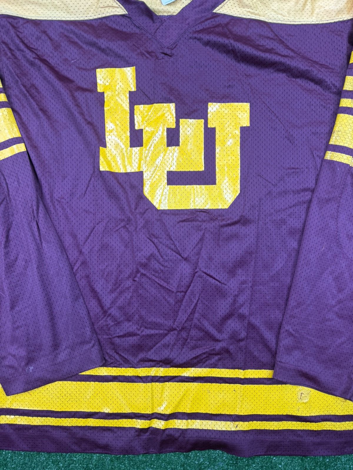 Vintage 1970s Vintage Champion LU hockey Jersey Mens 48 Size US XL / EU 56 / 4 - 4 Thumbnail