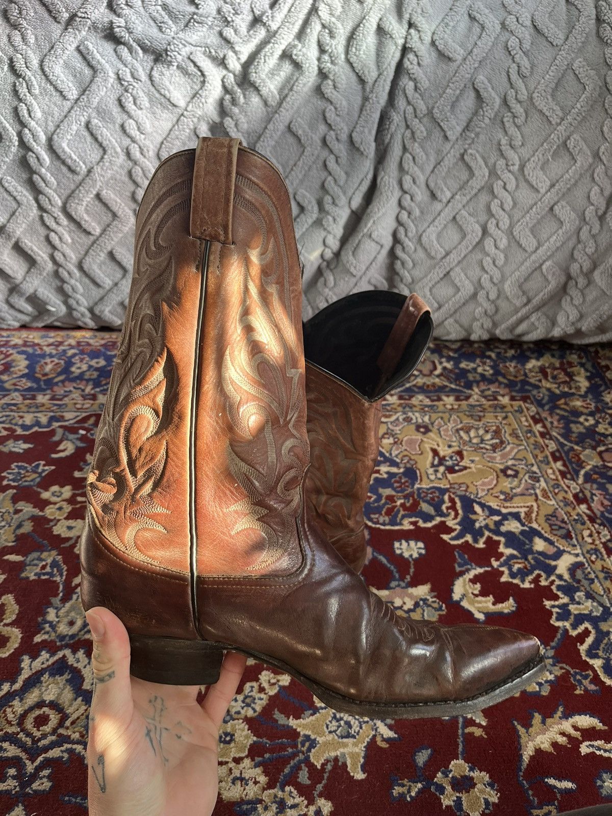Genuine Leather × Japanese Brand × Vintage Vintage HYER Cowboy Boots Genuine Leather Size 10.5 🔥🔥🔥 Size US 10.5 / EU 43-44 - 9 Thumbnail