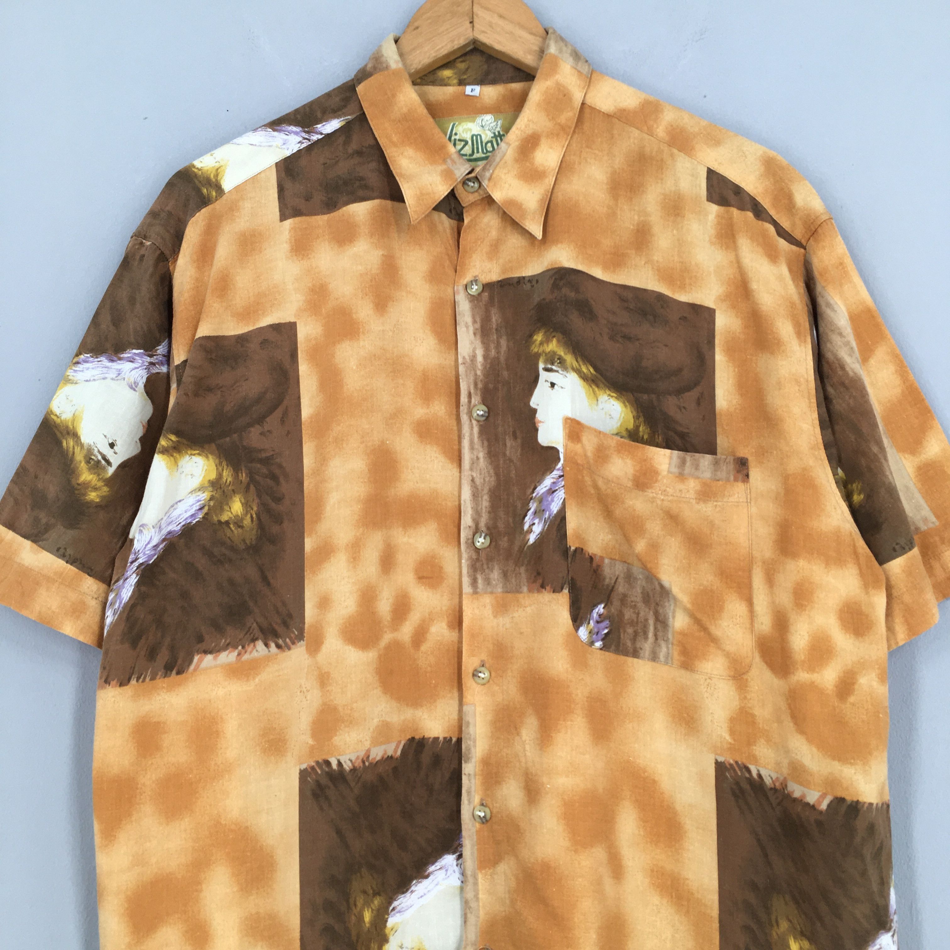 Vintage Vintage Lizz Mart Pop Art Rayon Shirt Medium Size US M / EU 48-50 / 2 - 2 Thumbnail