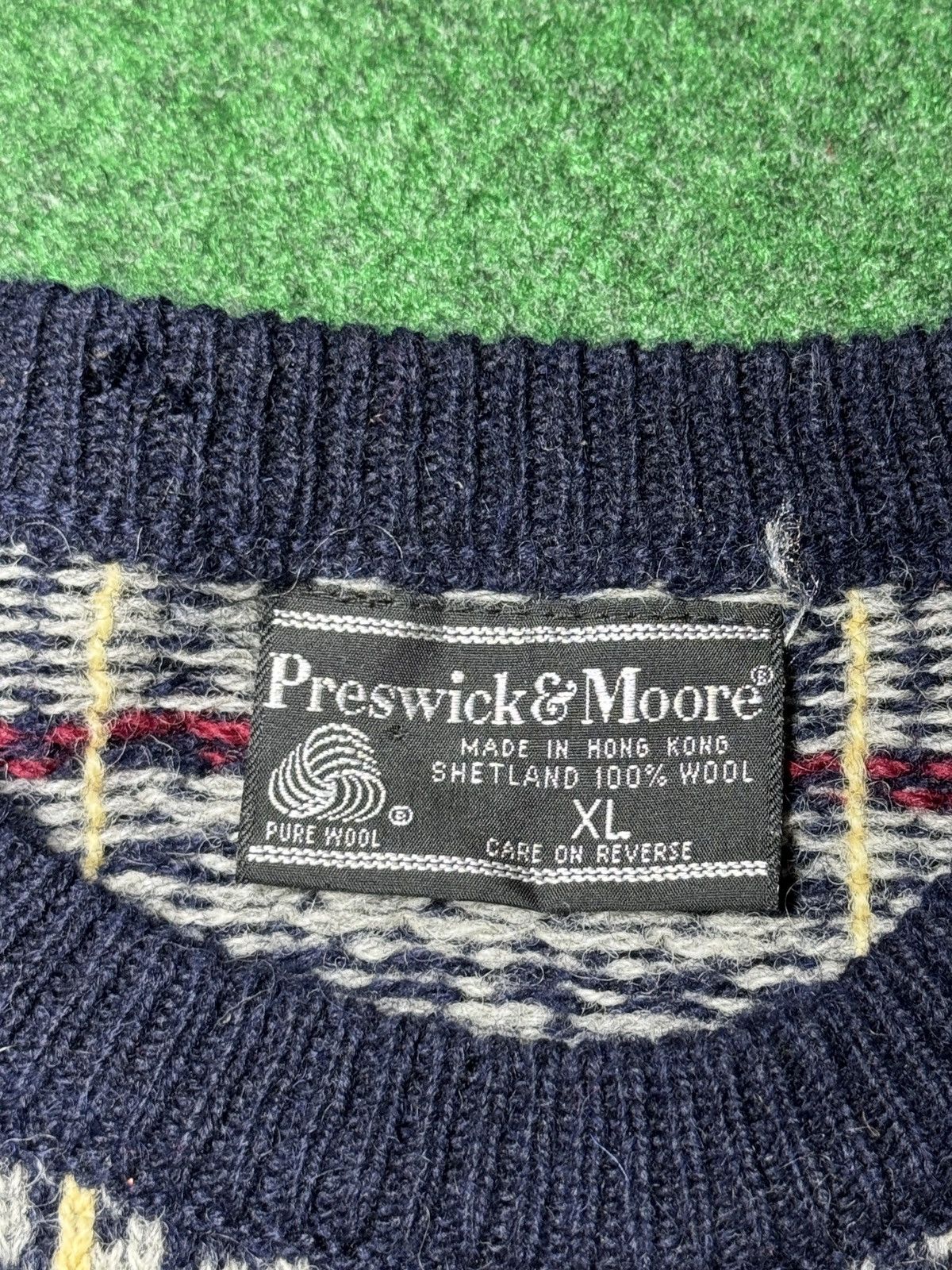 Vintage Preswick And Moore Vintage Wool Houndstooth XL Sweater Size US XL / EU 56 / 4 - 3 Thumbnail