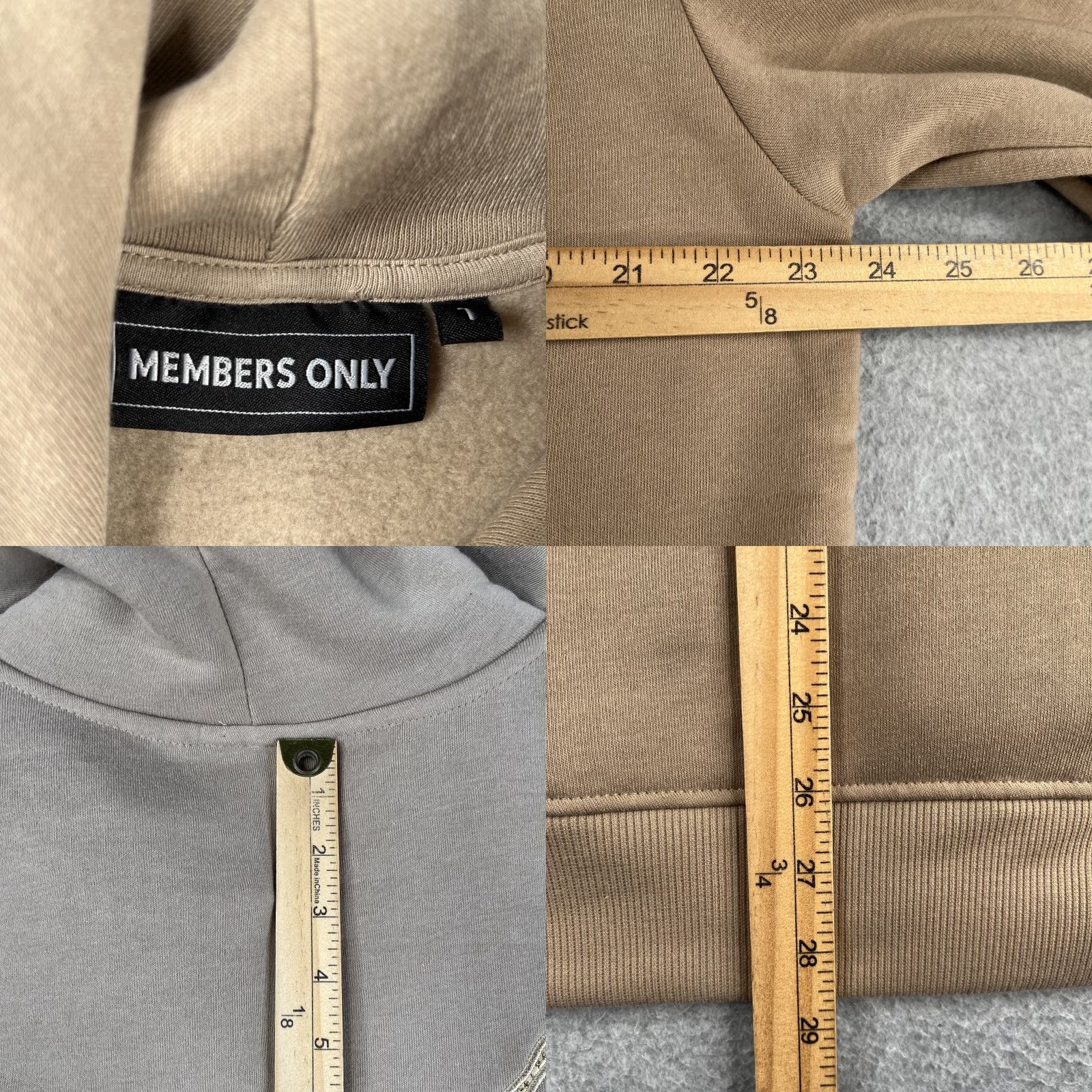 Members Only Members Only Hoodie Mens Large Beige Snake Embroidered Logo New NWT Size US L / EU 52-54 / 3 - 8 Thumbnail