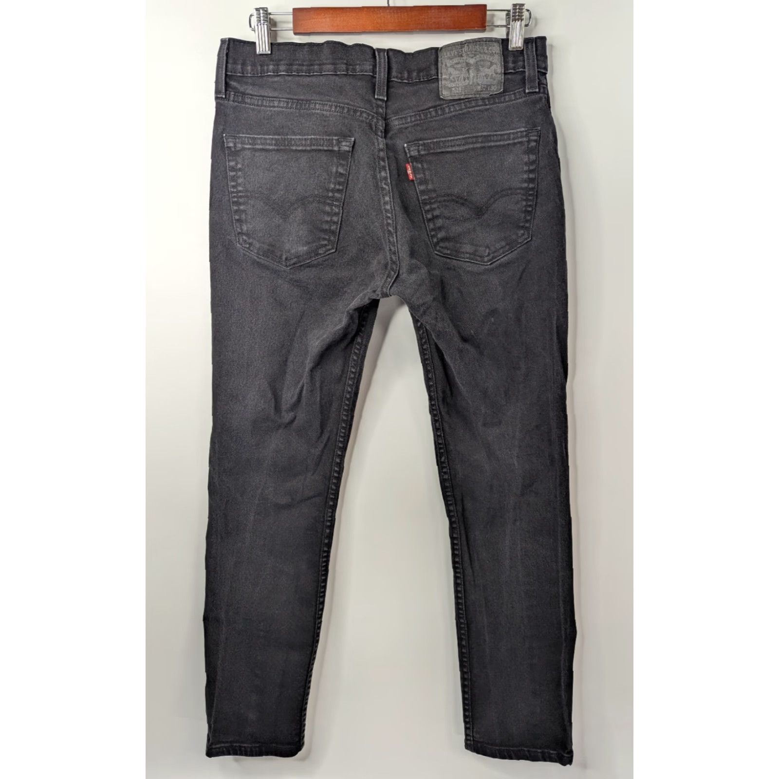 Levi's Levi's 511 Jeans Mens 32x30 Black Slim Straight Stretch Denim Pants Casual Norm Size US 32 / EU 48 - 5 Thumbnail