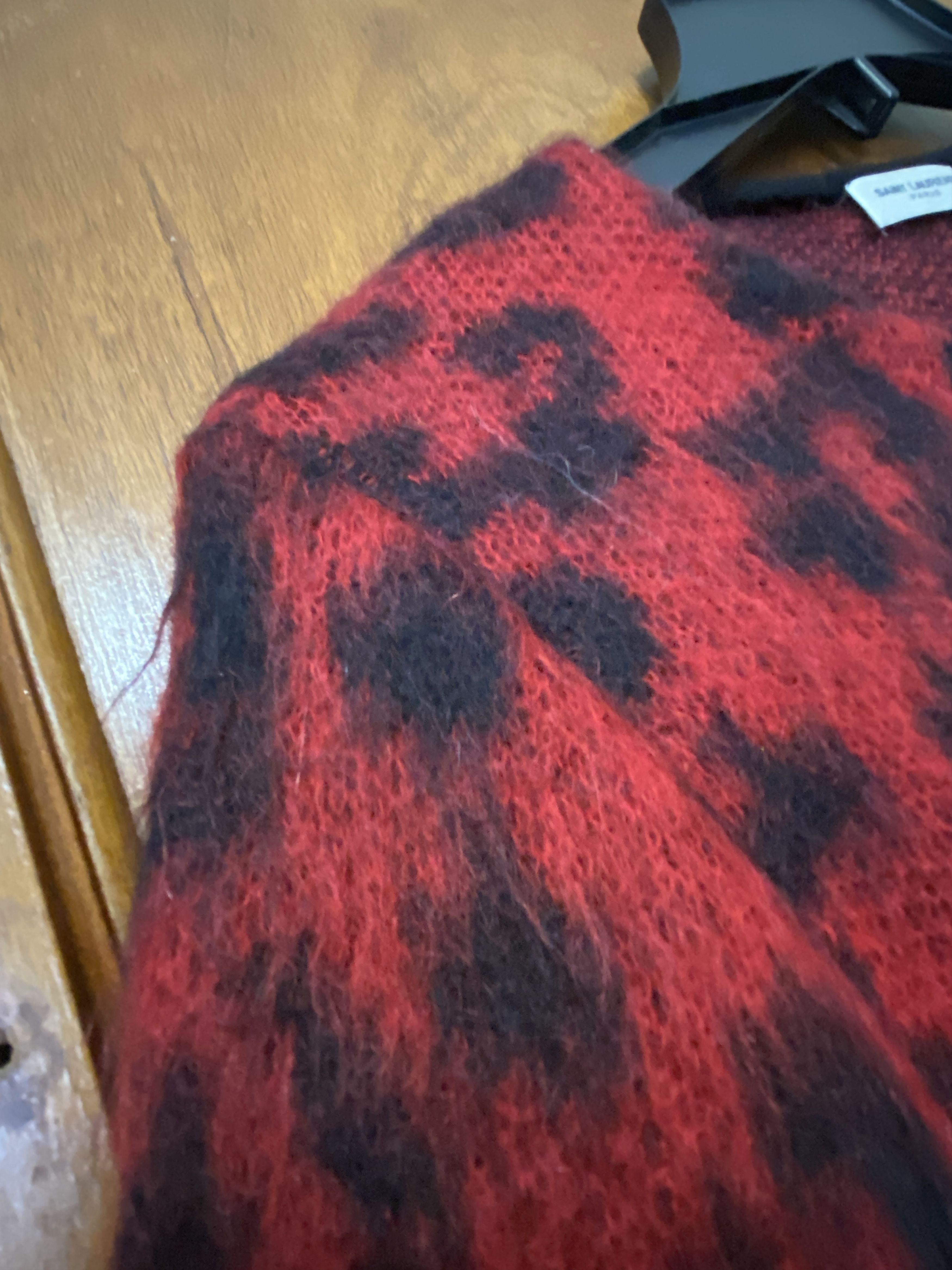 Hedi Slimane × Saint Laurent Paris Babycat Mohair Jumper Size US M / EU 48-50 / 2 - 3 Thumbnail