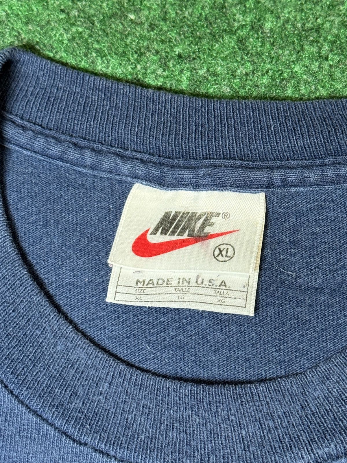 Nike × Vintage Vtg 90s Nike Box Logo USA Flag Olympics 1996 AtlantaT Shirt Size US XL / EU 56 / 4 - 3 Thumbnail