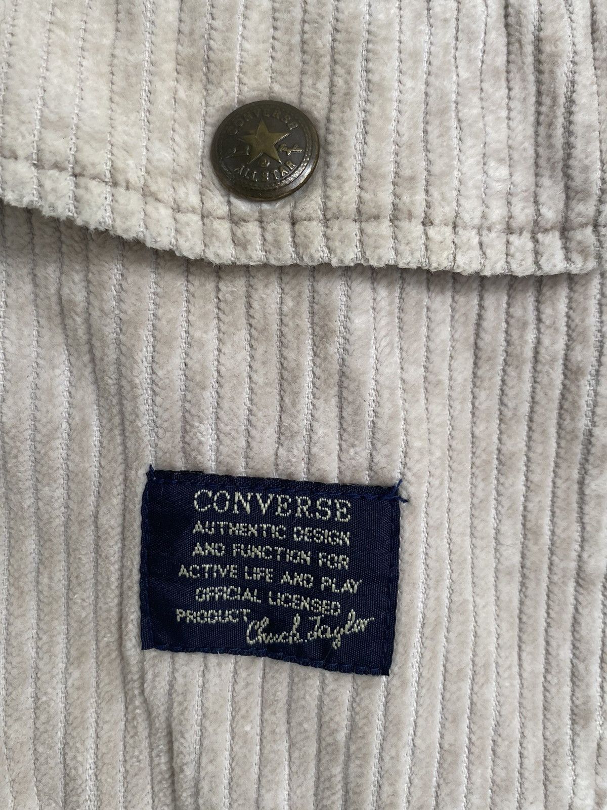 Converse × Vintage Vintage 90s CONVERSE ALL STAR Coudroy Zipper Jacket Size US M / EU 48-50 / 2 - 15 Thumbnail