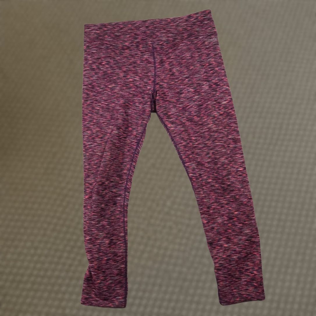 Calvin Klein Calvin Klein Performance Leggings Womens XL Purple Thermal Ankle Quick Dry Size 40" / US 18 - 1 Thumbnail